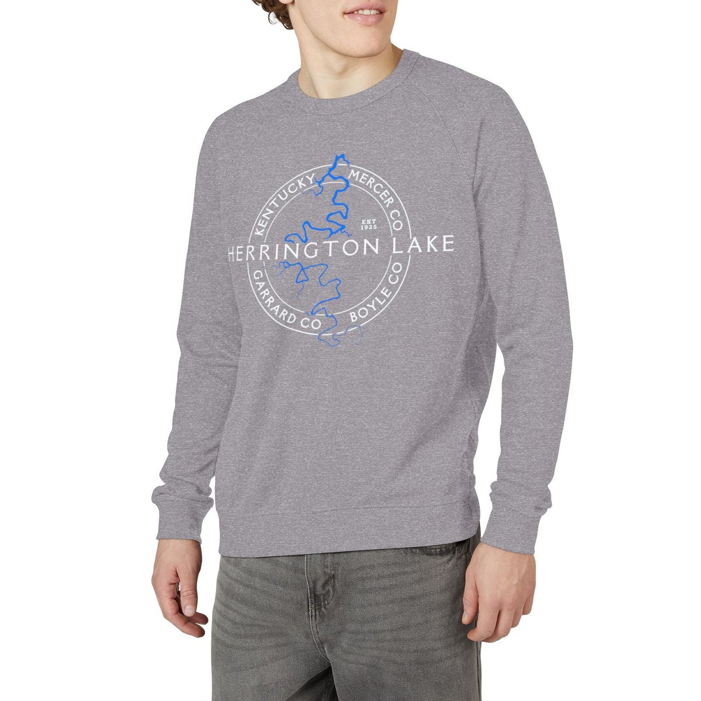 The "Classic" Herrington Lake and County Unisex French Terry Raglan Crewneck