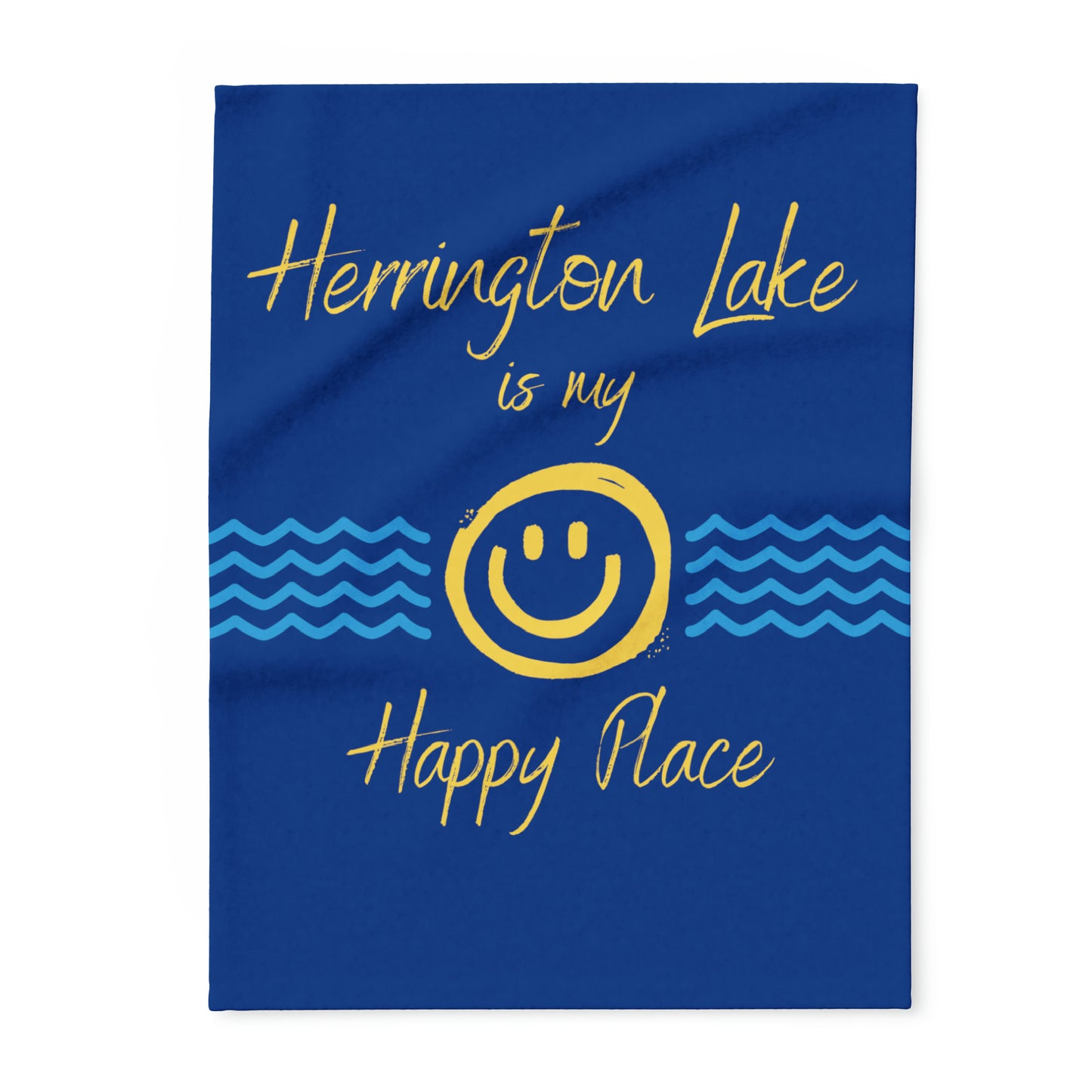 "Herrington Lake Is My Happy Place" Arctic Fleece Blanket