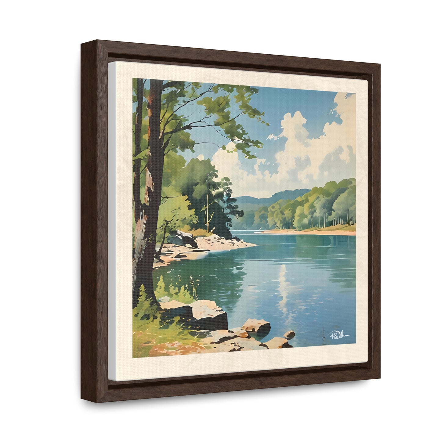 "Afternoon in the Cove" Gallery Canvas Wrap with Poplar Wood Frame