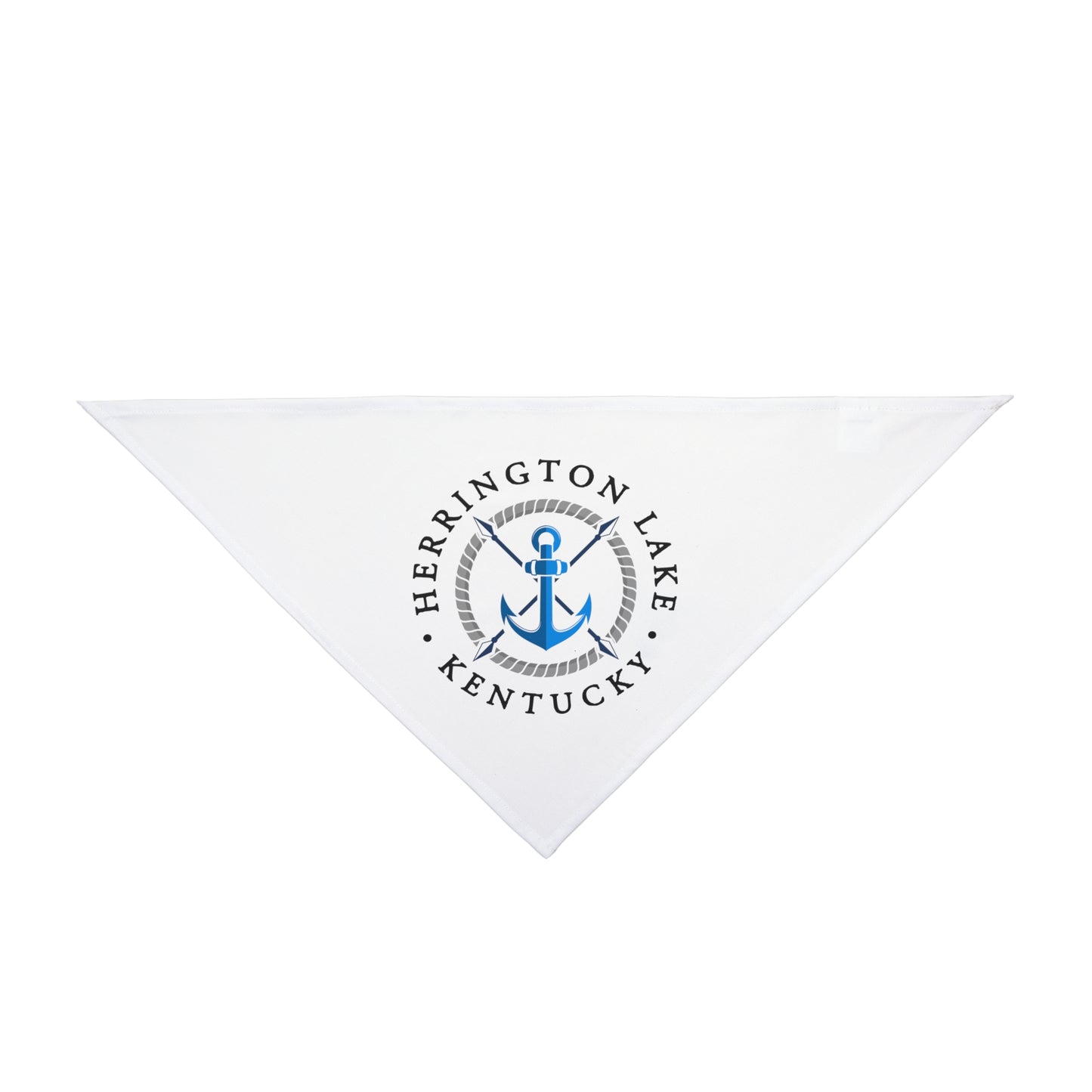 Herrington Lake Nautical Pet Bandana, White