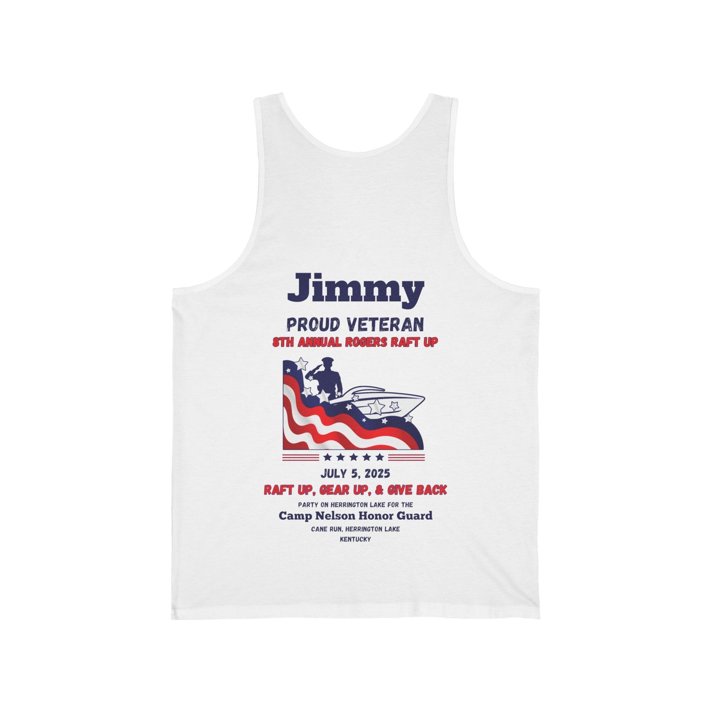 VETERANS 2025 Rogers Raft-Up Unisex Jersey Knit Cotton Tank