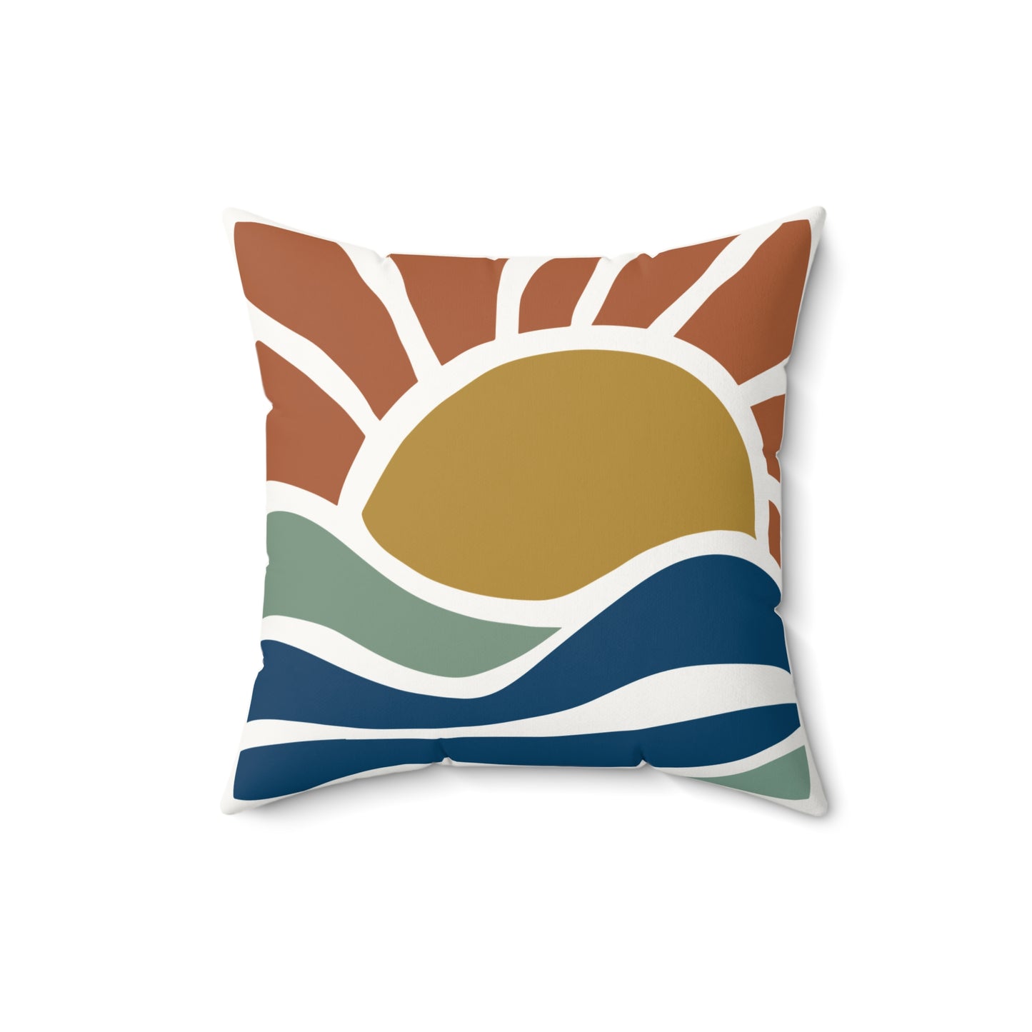 "Sunrise Serenity" Herrington Lake Reversible Faux Suede Square Pillow