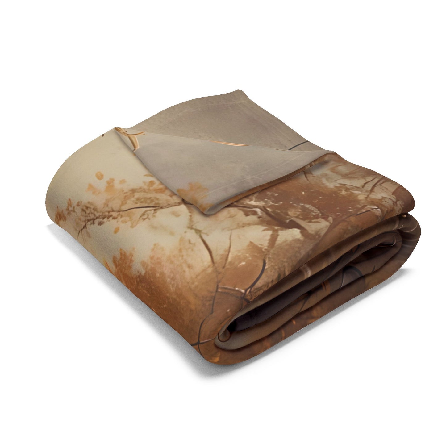 Cute Lake Ghost with Jack O'Lanterns Arctic Fleece Blanket