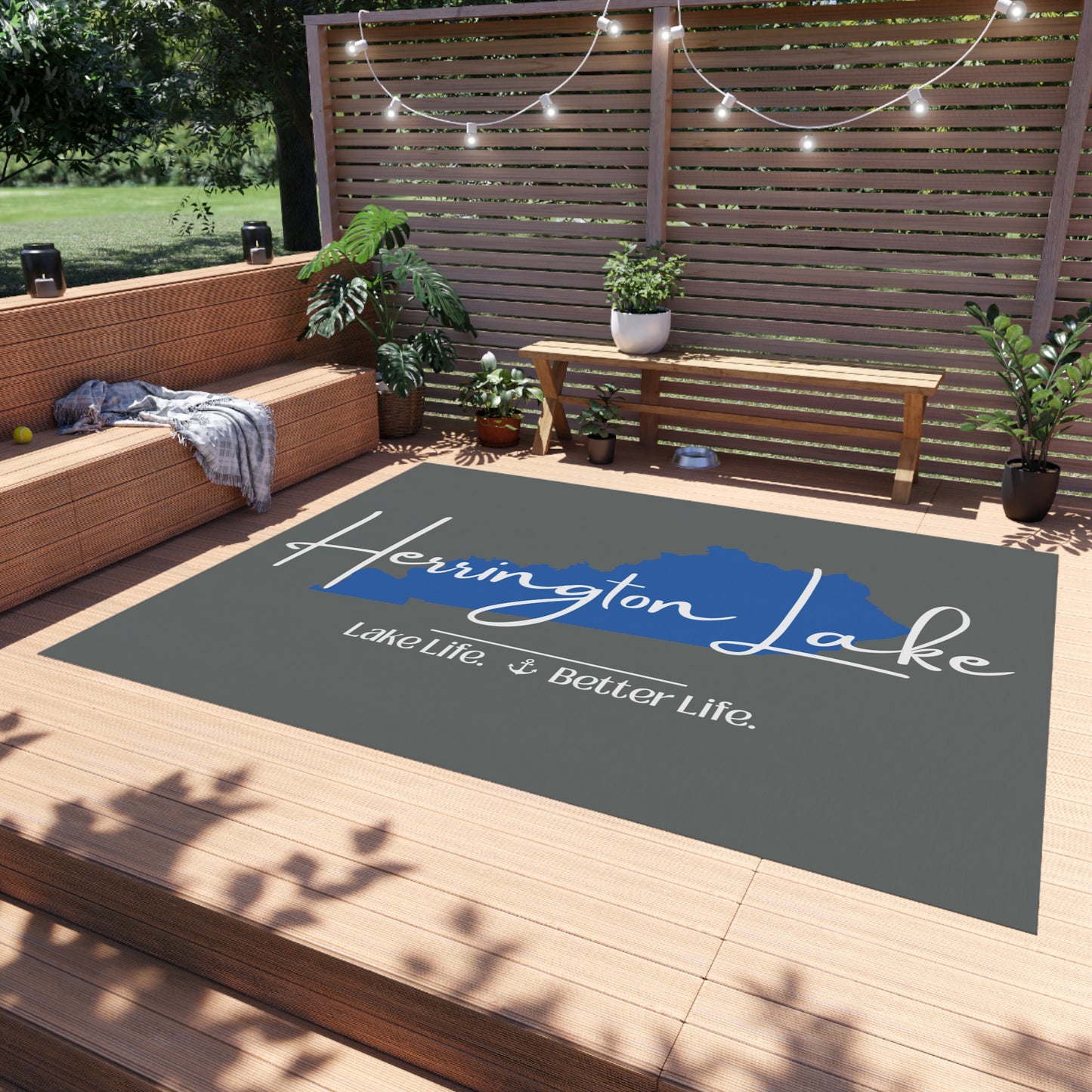 Herrington Lake Signature Outdoor Rug (Dark Grey)