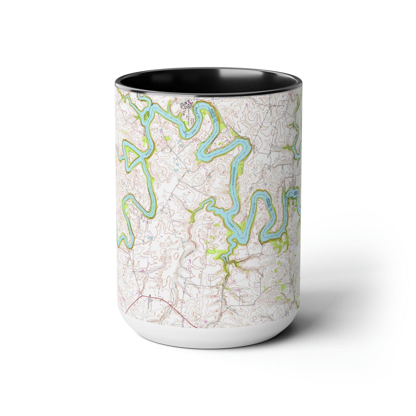 1952 Full USGS Herrington Lake Topography Map Biggie Coffee Mugs, 15oz