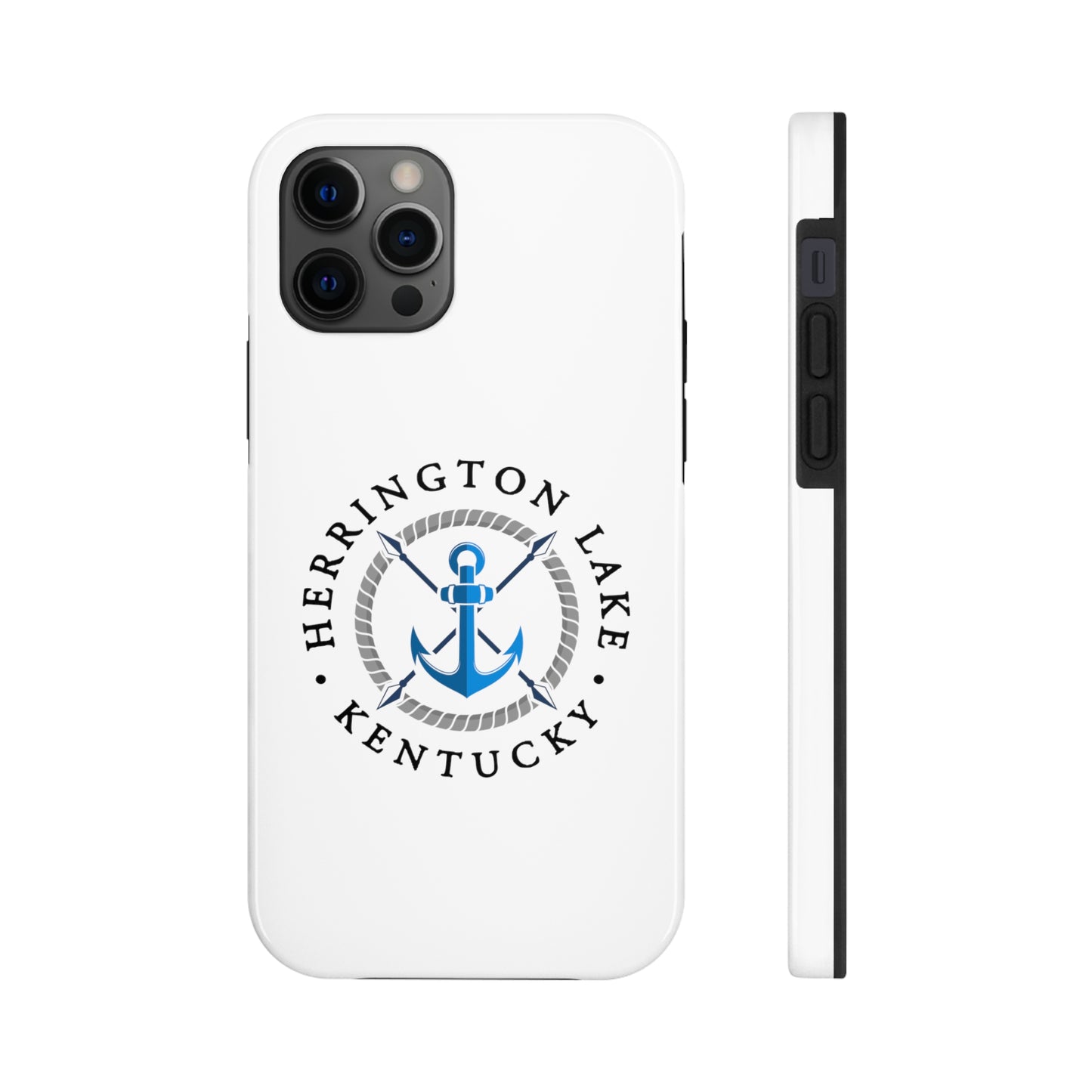 Herrington Lake Nautical Tough Phone Cases, White