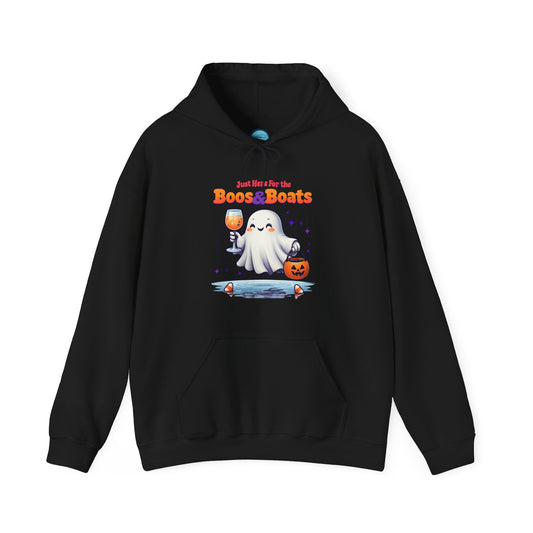 "Just Here For The Boos & Boats" Unisex Heavy Blend™ Hooded Sweatshirt