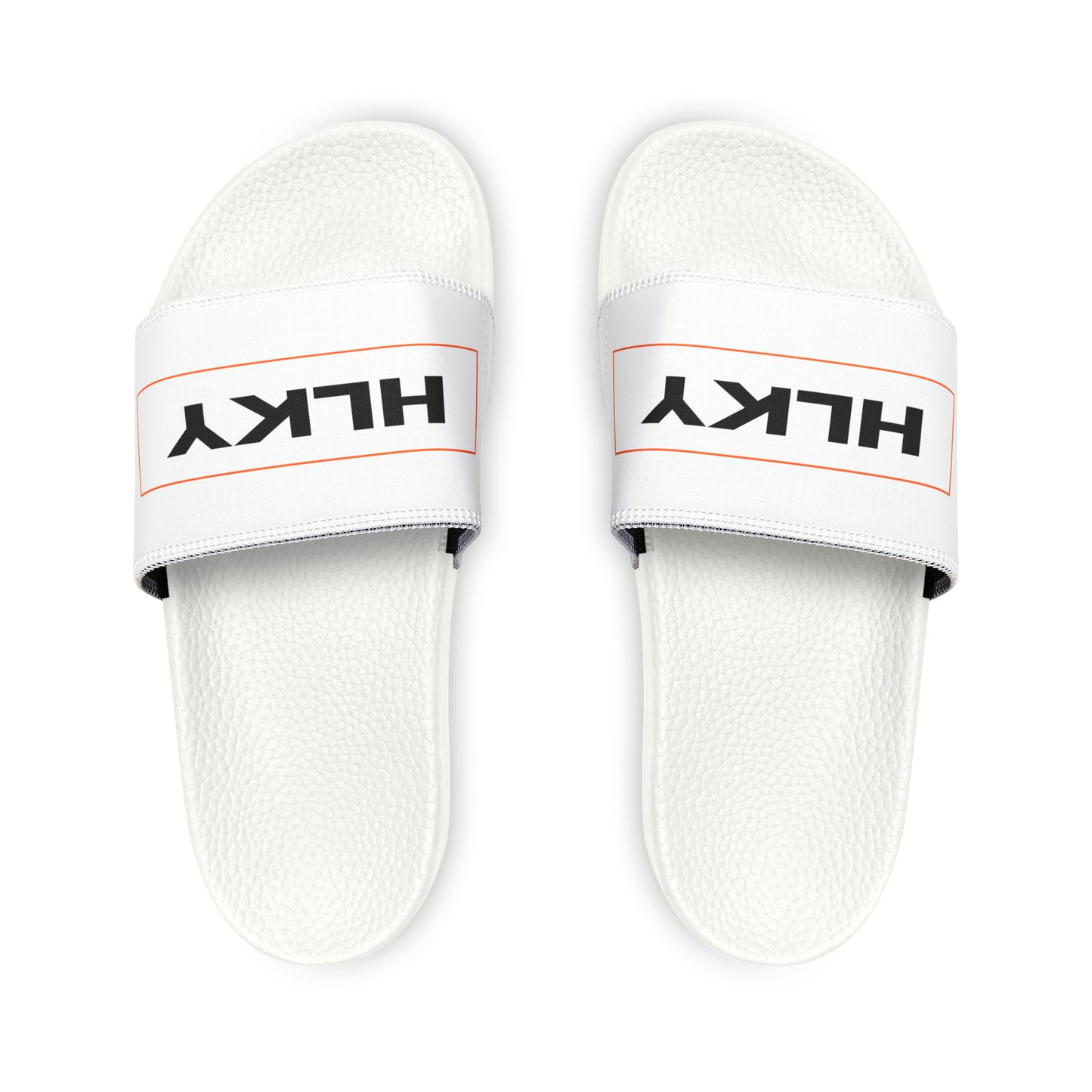 Men's HLKY Logo Slide Sandals, White