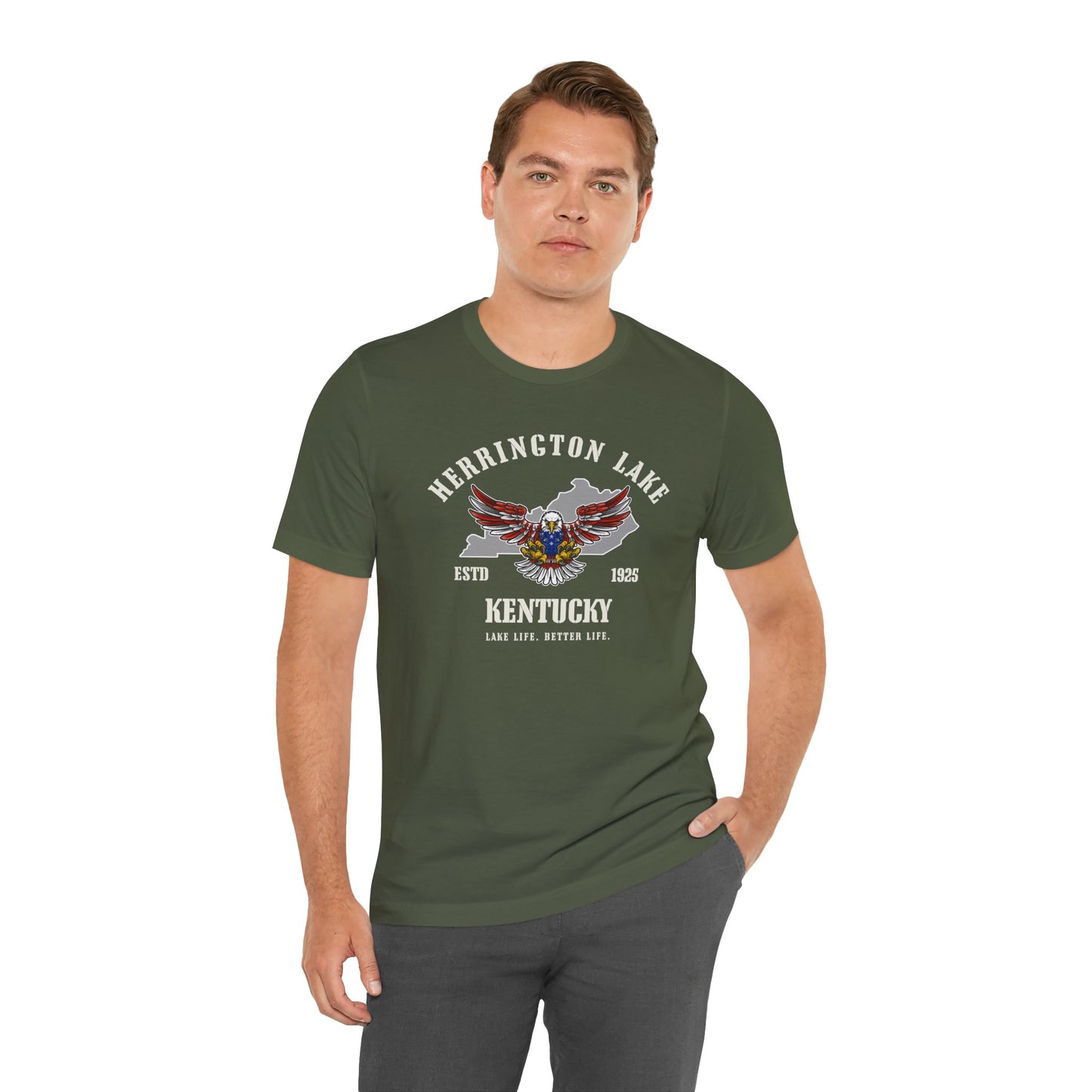 "Screaming Eagle" Herrington Lake Patriots Collection Jersey Knit Cotton Tee