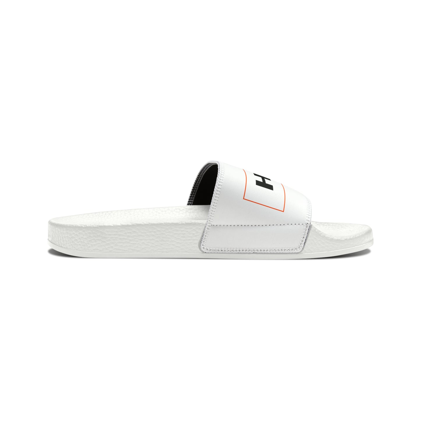 Men's HLKY Logo Slide Sandals, White