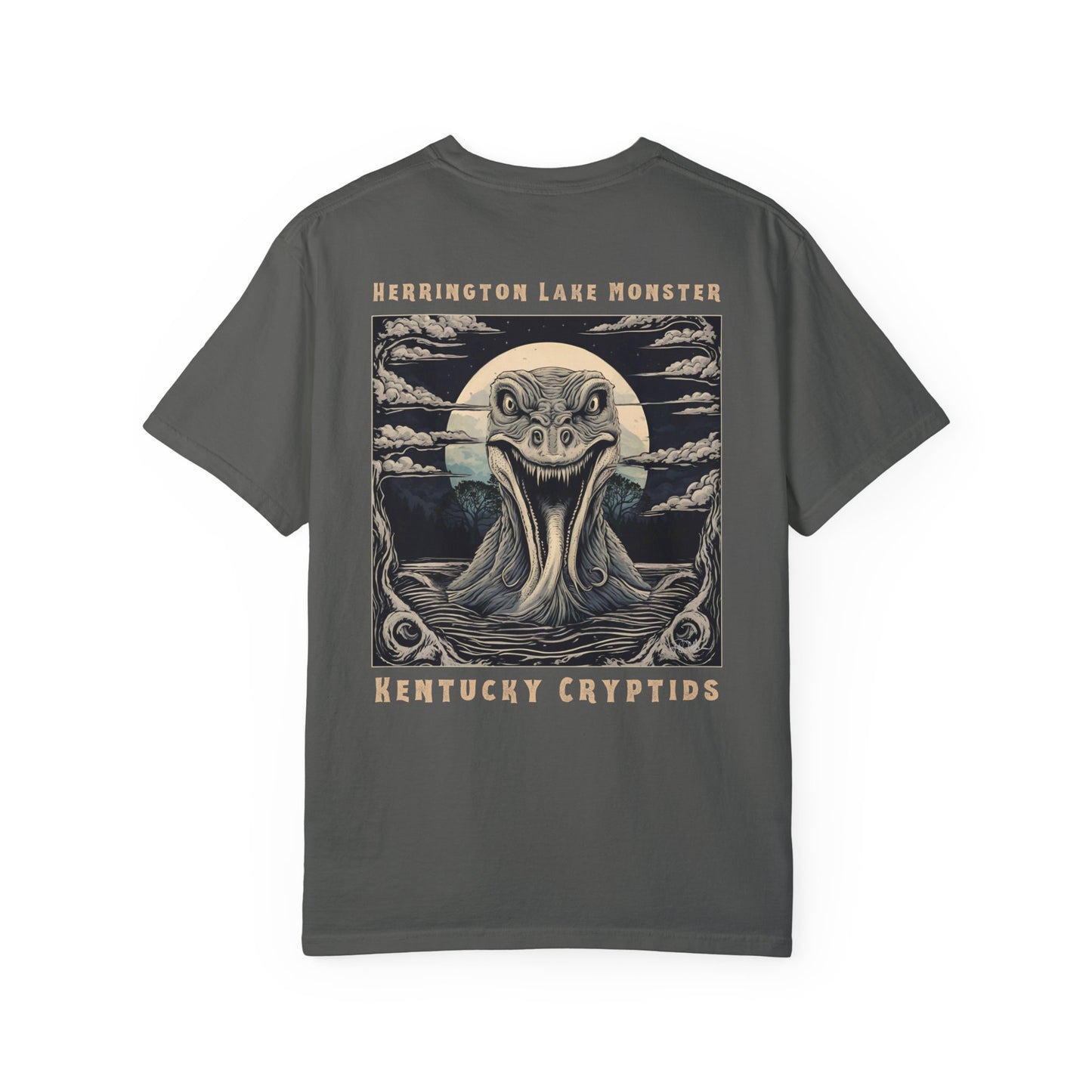 Illustrated Herrington Lake Monster Kentucky Cryptids Double-Sided Premium Garment-Dyed Comfort Colors TShirt