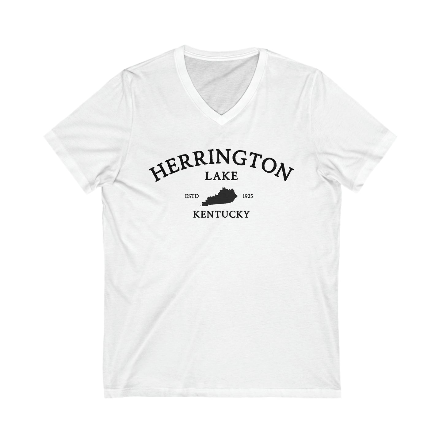 "Simply Herrington" Unisex Jersey Knit Short Sleeve V-Neck Tee