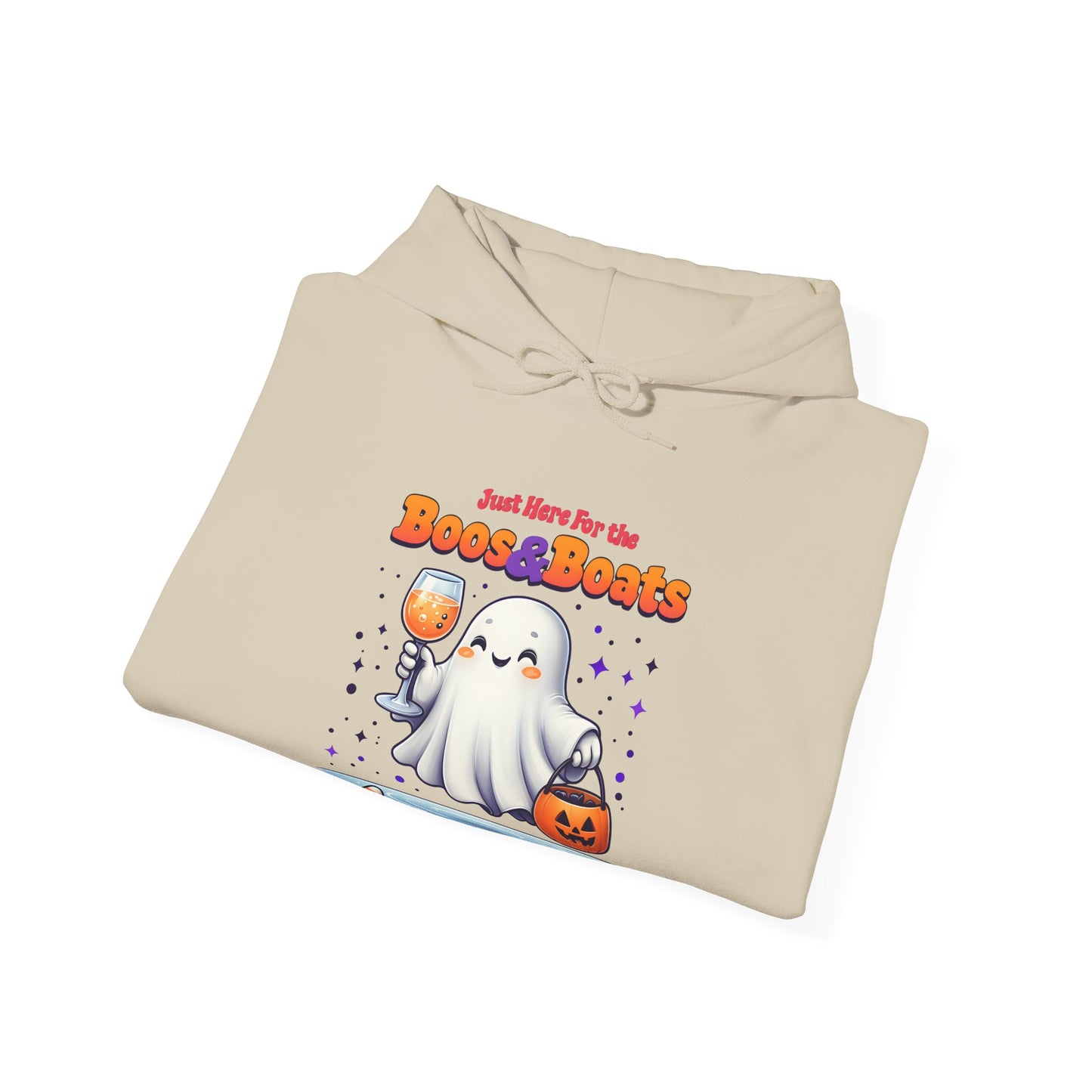 "Just Here For The Boos & Boats" Unisex Heavy Blend™ Hooded Sweatshirt