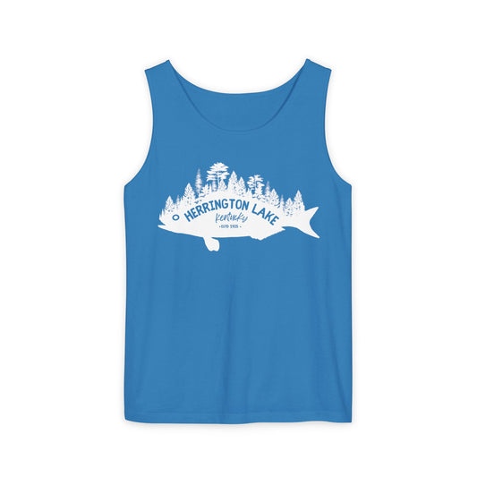 "Fishy Landscape" Garment-Dyed Comfort Colors Cotton Tank Top