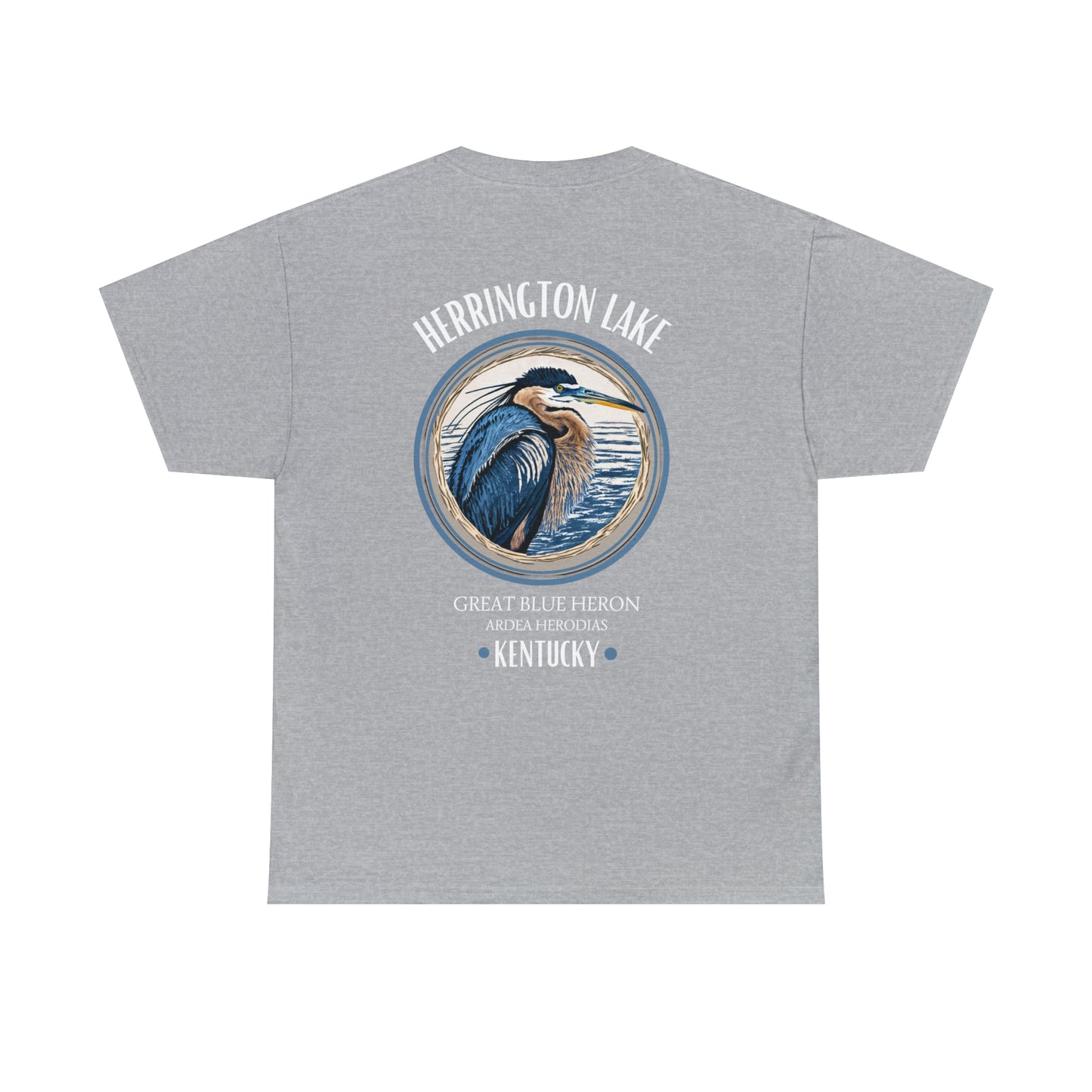 Great Blue Heron - Double-Sided Herrington Wildlife Collection Cotton Tee