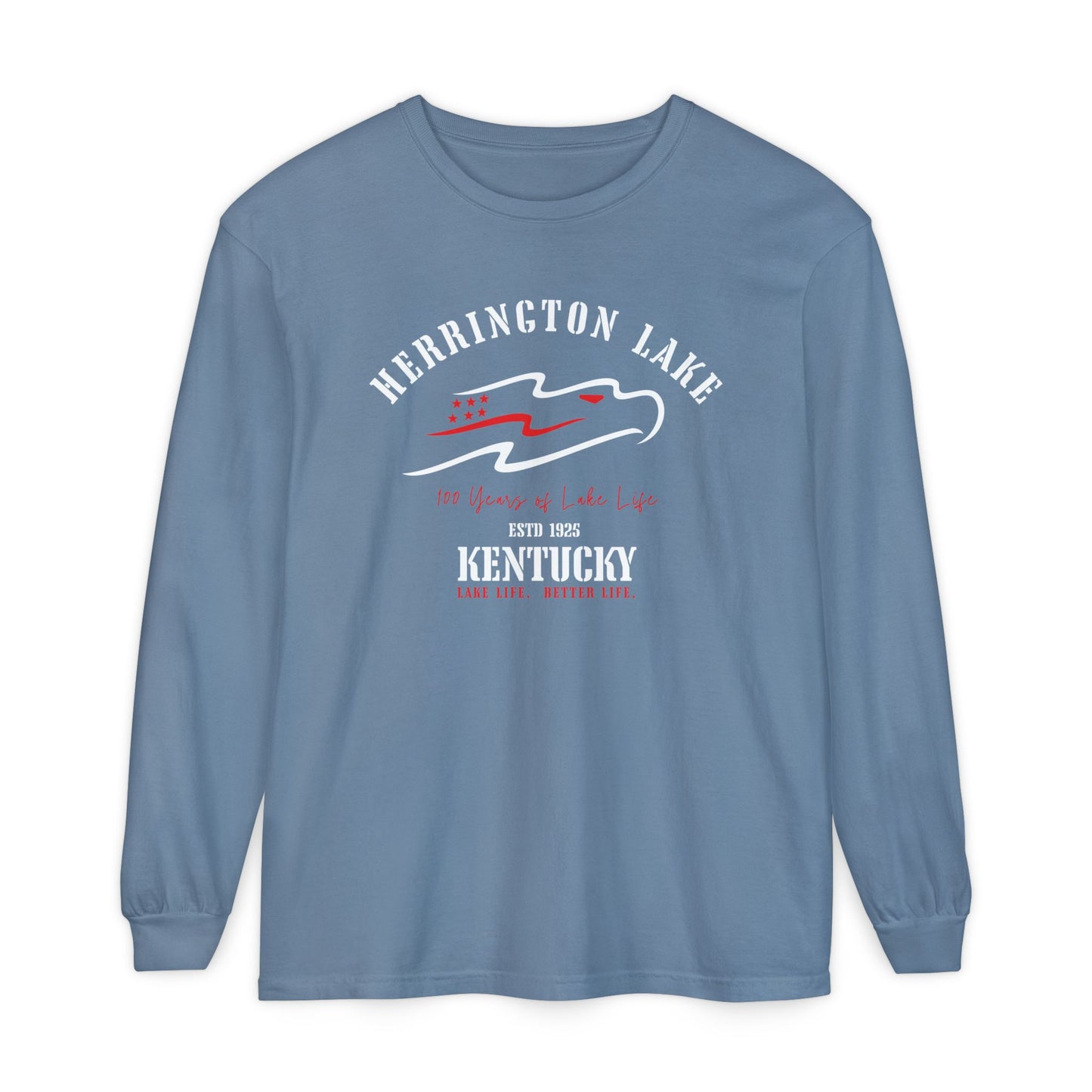 "Heritage Eagle" Herrington Lake Patriots Collection Garment-Dyed Premium Comfort Colors™ Long Sleeve T-Shirt