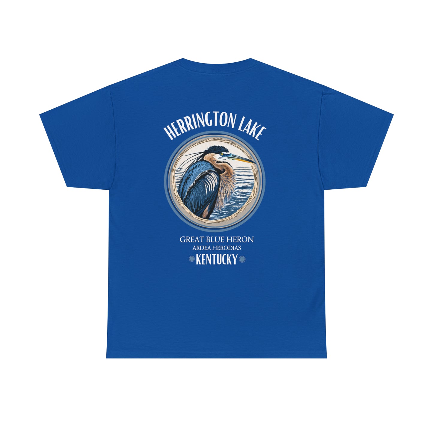 Great Blue Heron - Double-Sided Herrington Wildlife Collection Cotton Tee