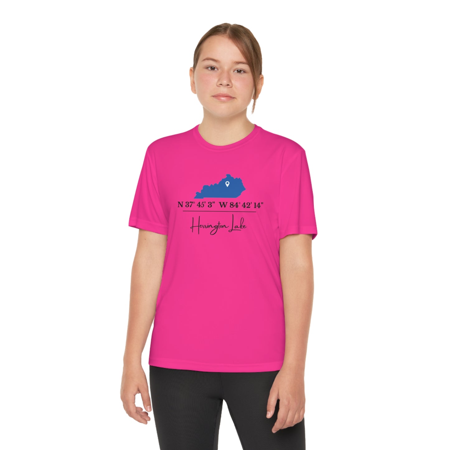 Herrington Lake Coordinates Youth Moisture Wicking Competitor Tee