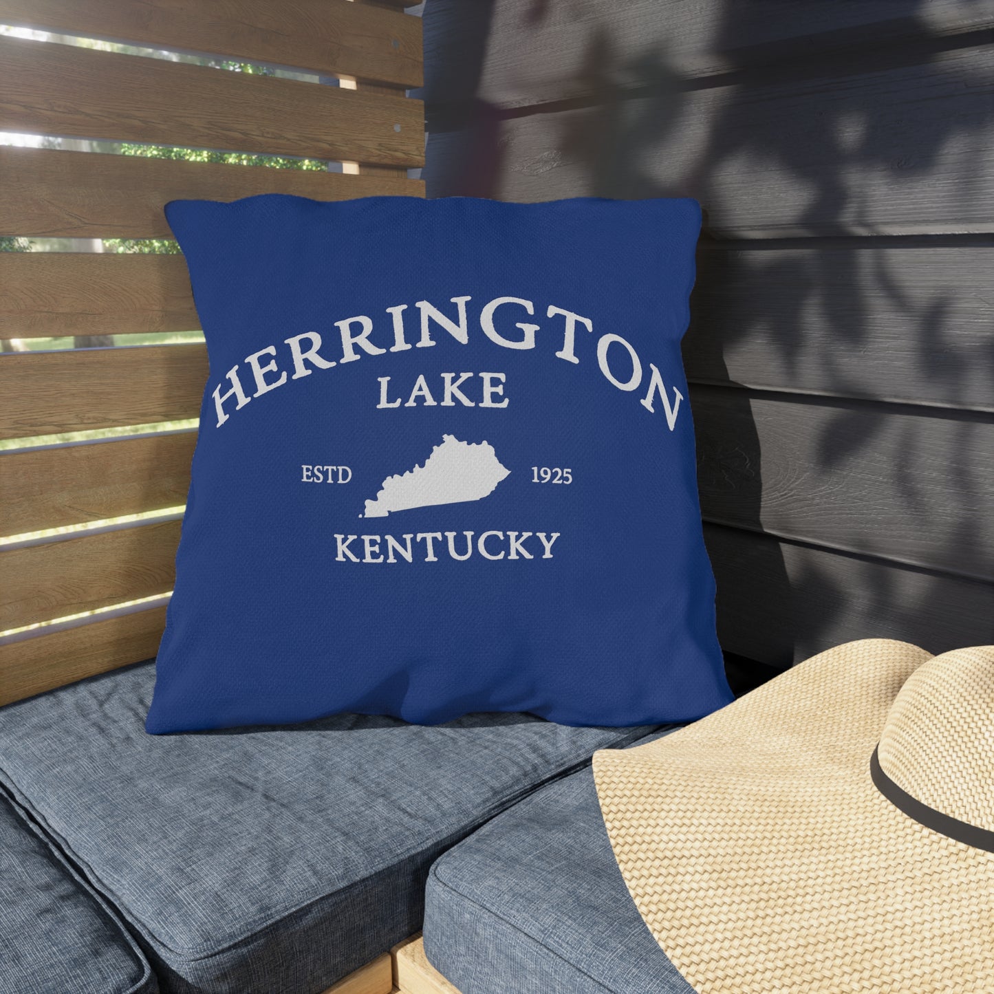 "Simply Herrington" Outdoor Pillows (Blue)