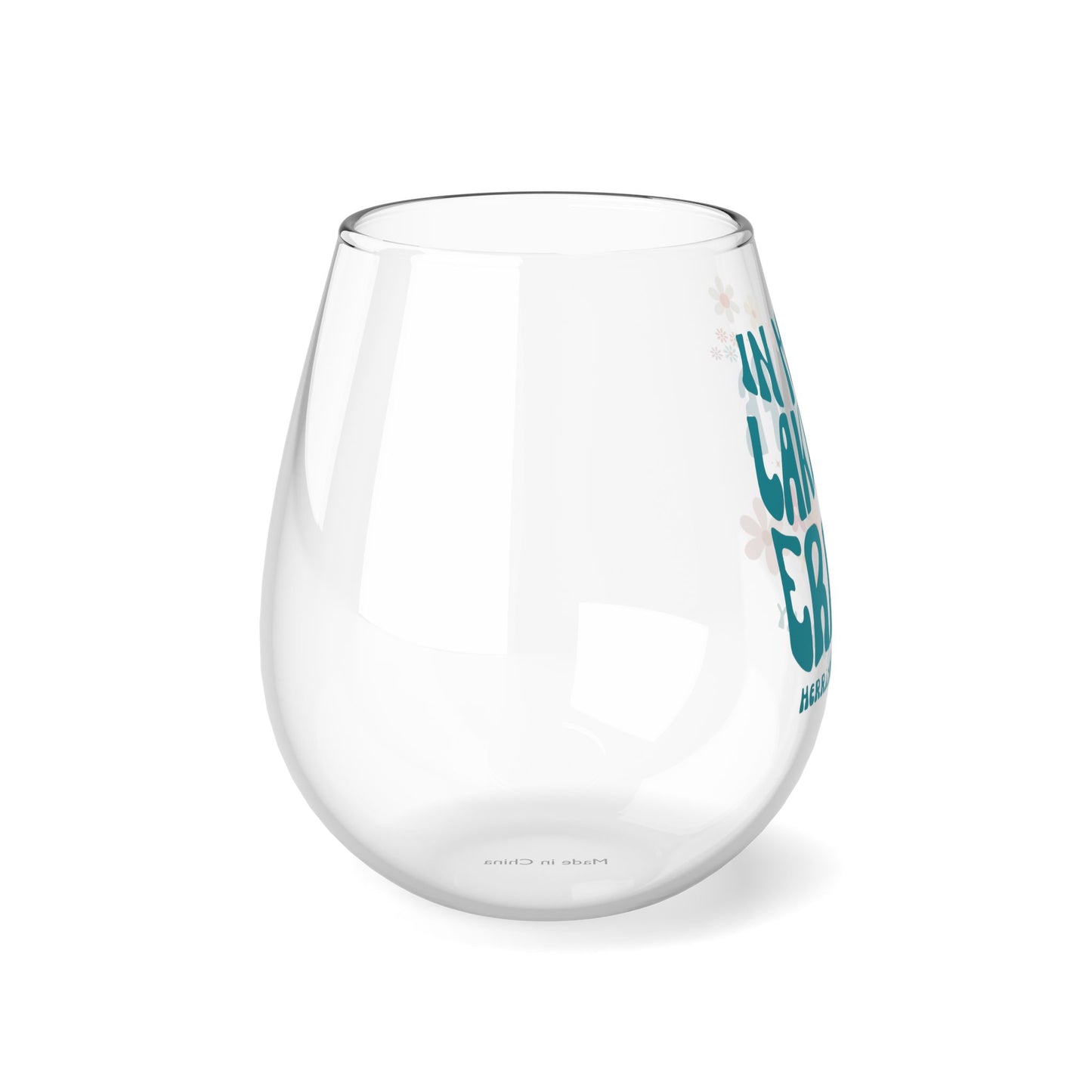 "In My Lake Life Era" Stemless Wine Glass, 11.75oz