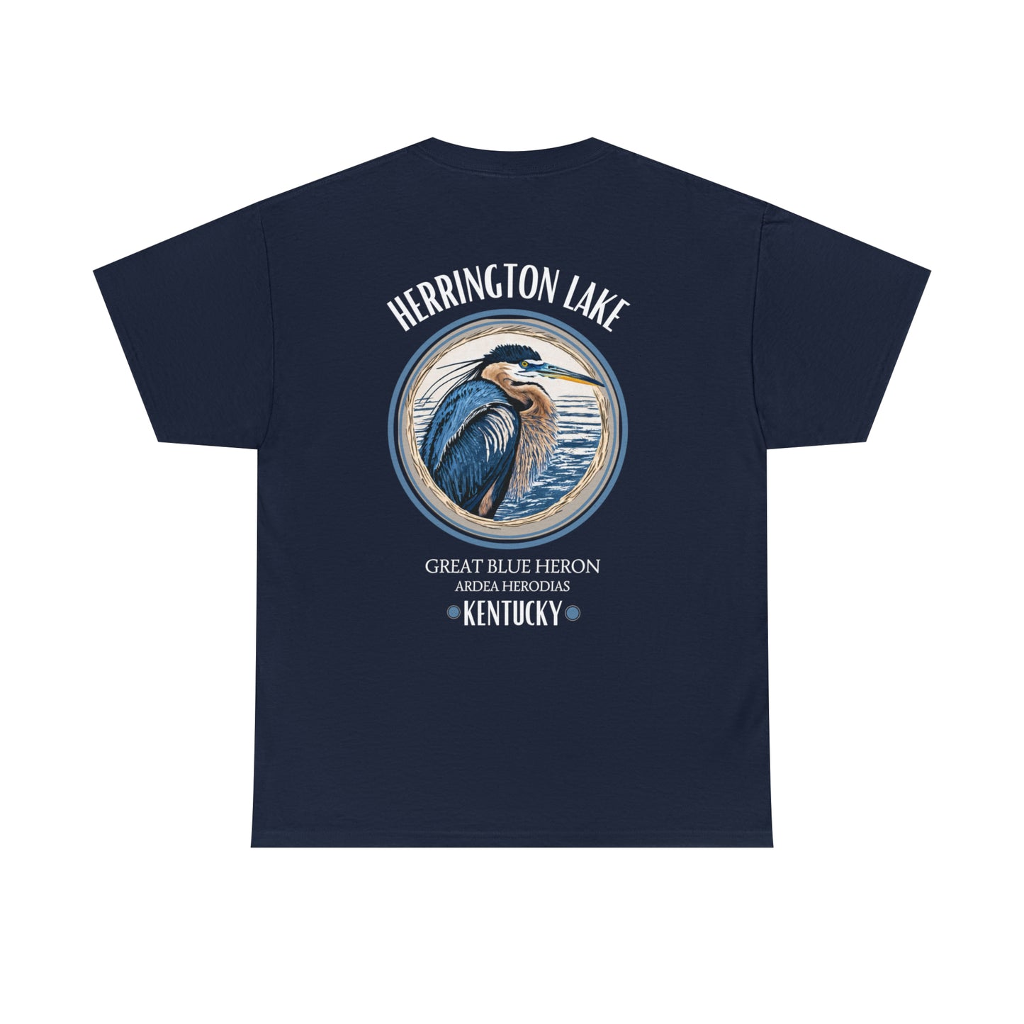 Great Blue Heron - Double-Sided Herrington Wildlife Collection Cotton Tee