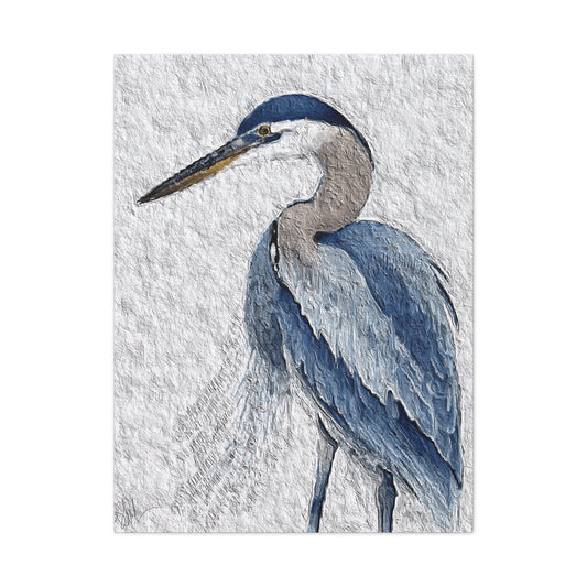 "Icon of Herrington: The Blue Heron" Digital Print on Matte Canvas, Stretched, 1.25"