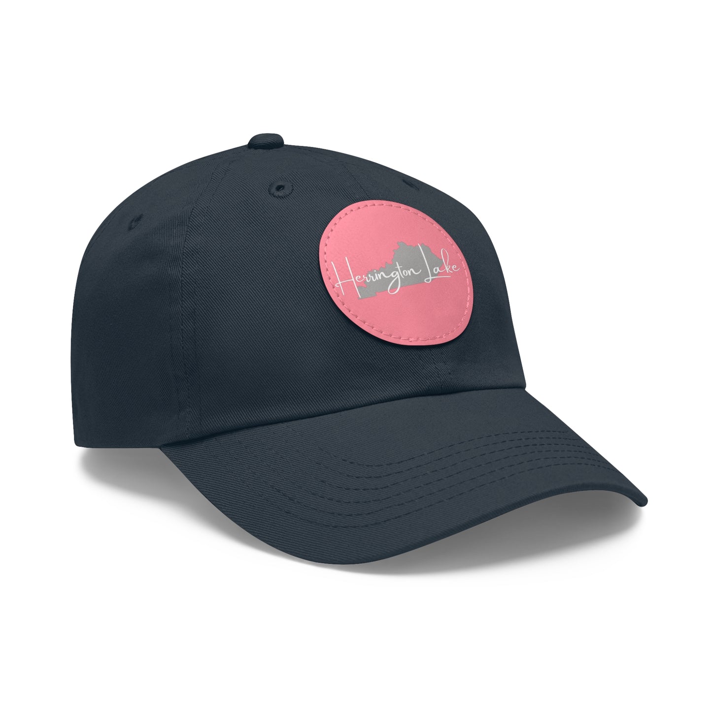 Herrington Lake Signature Collection Dad Hat with Leather Patch (Round)