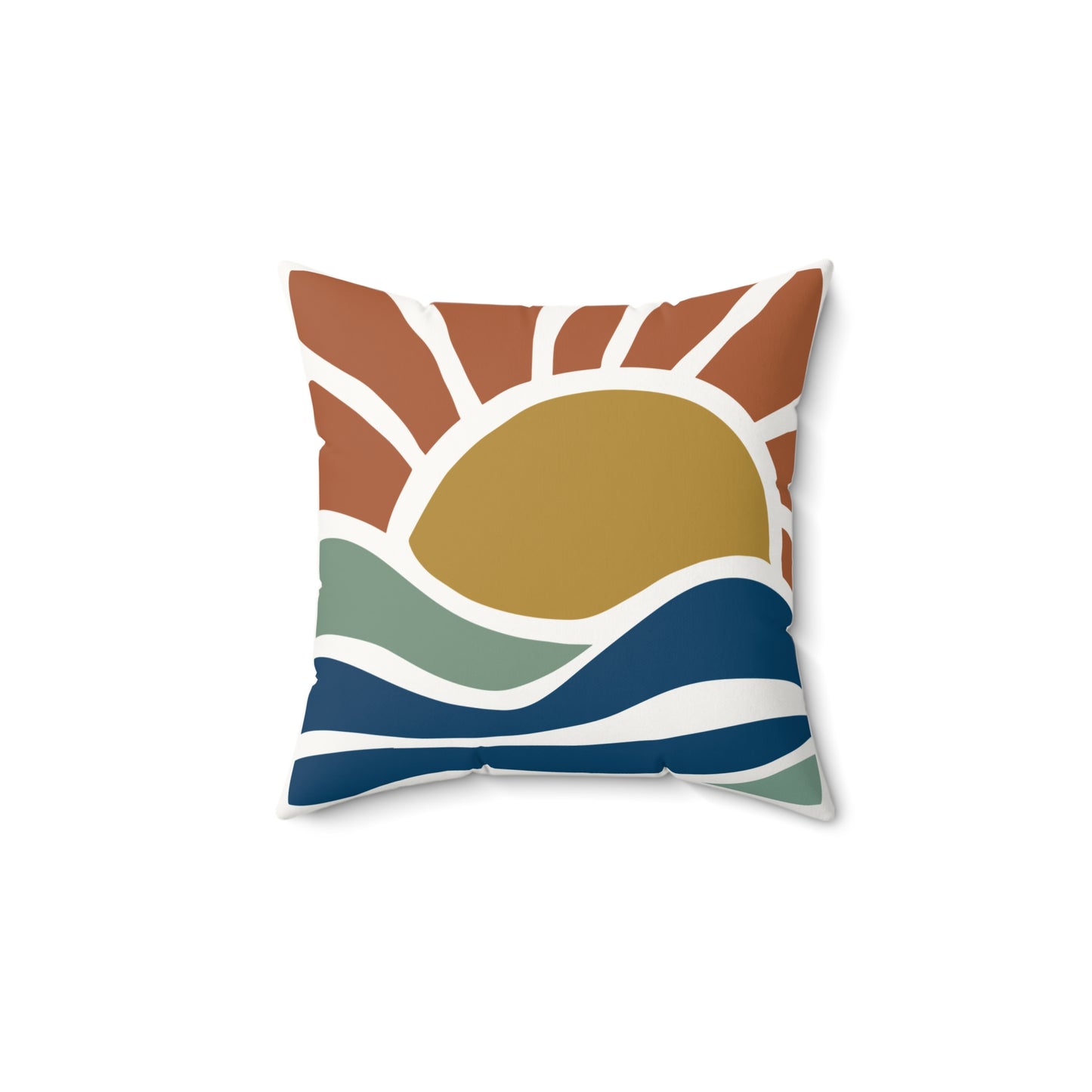 "Sunrise Serenity" Herrington Lake Reversible Faux Suede Square Pillow