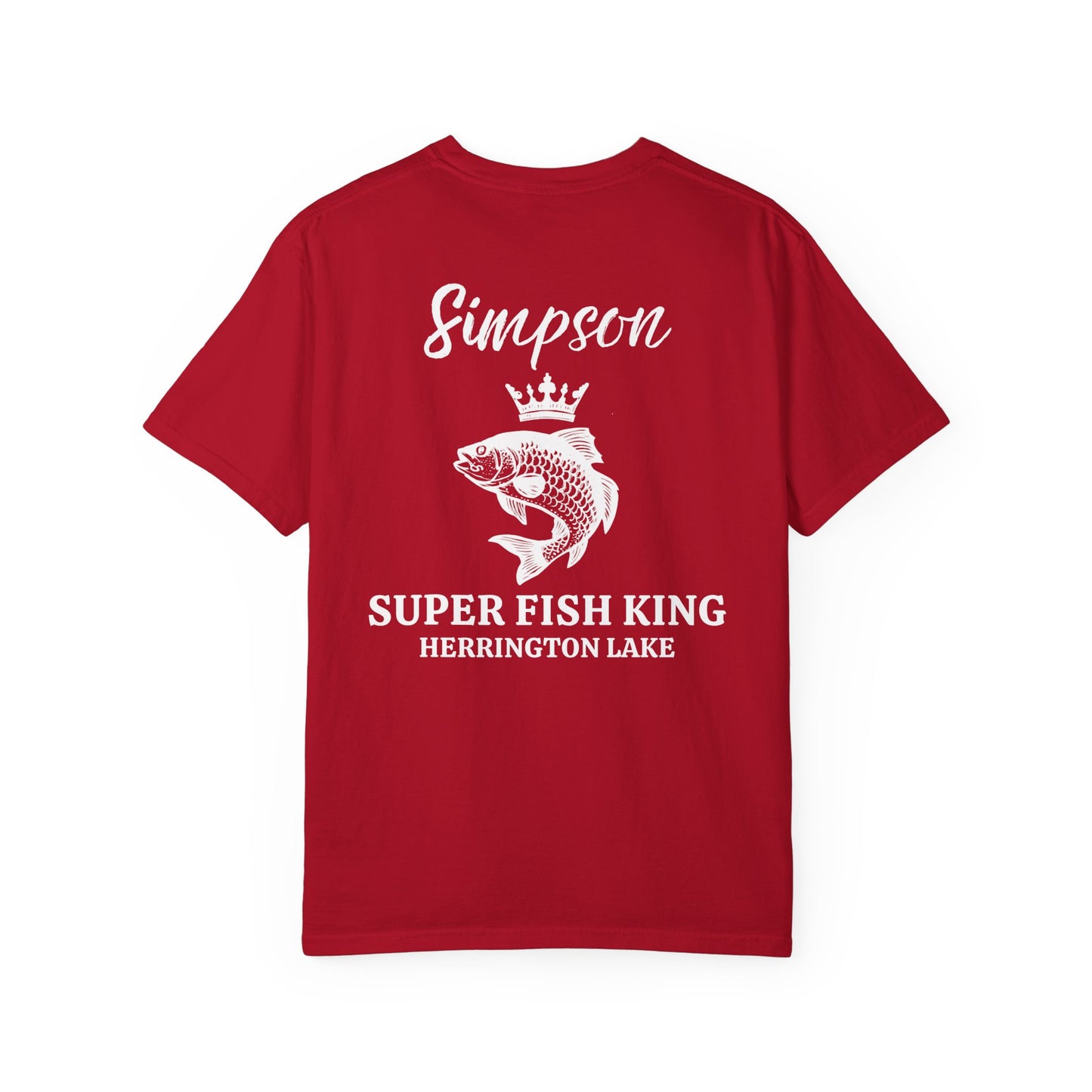 Custom Personalized Herrington Lake "Fish King" Double-Sided Premium Garment-Dyed Comfort Colors TShirt