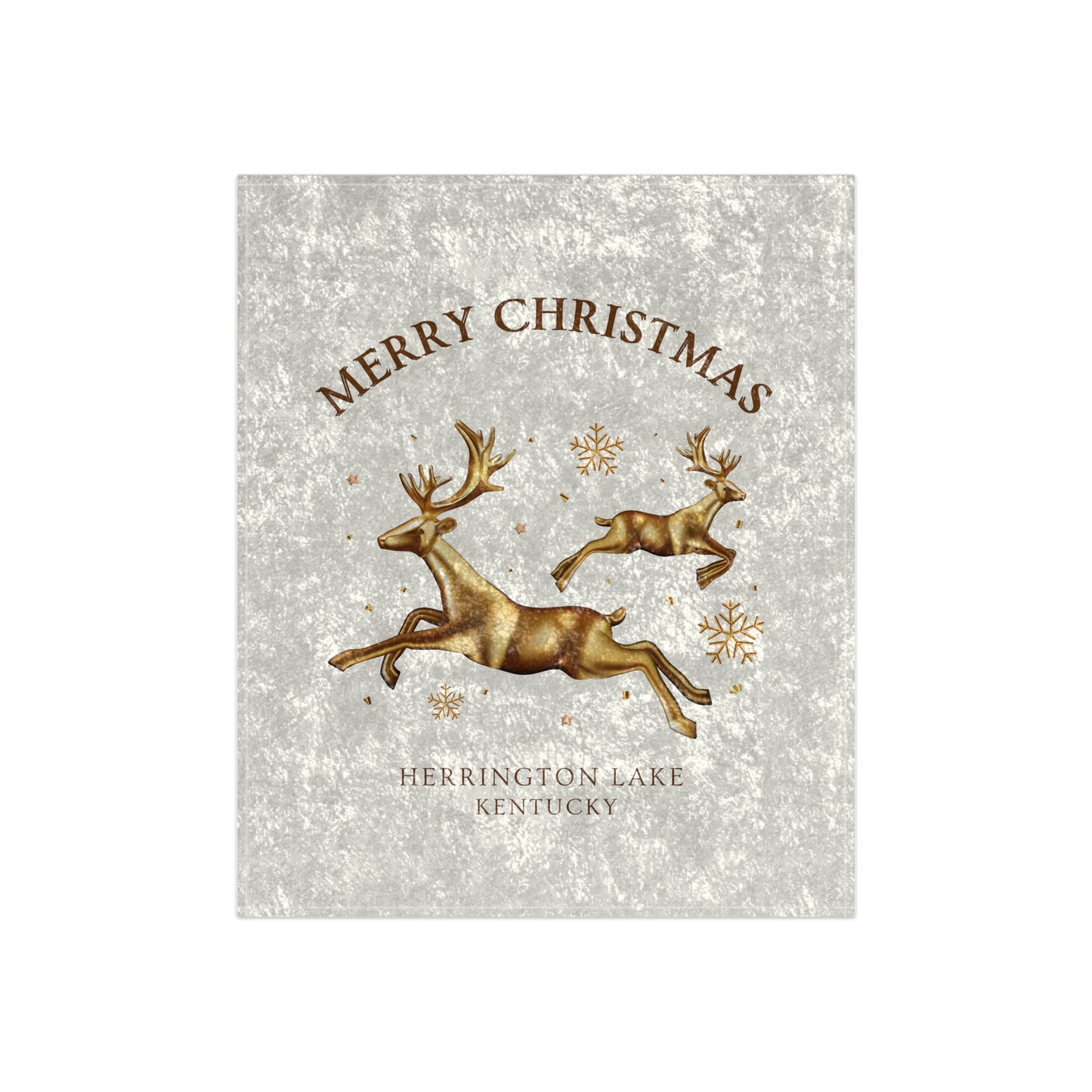 "A Golden Herrington Lake Christmas” Herrington Lake Crushed Velvet Blanket