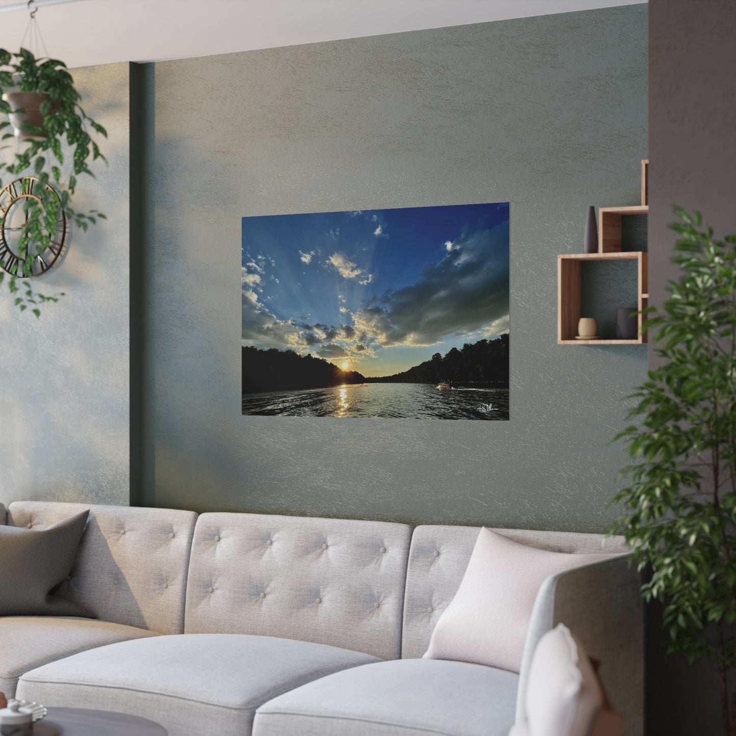 "Sunset Stroll on Herrington" Satin Poster (210gsm)