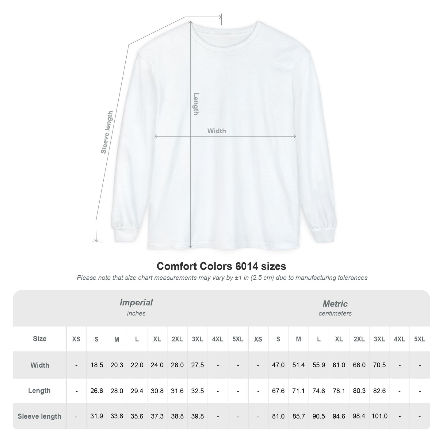 Herrington Athletic Department Collegiate Collection Garment-Dyed Premium Comfort Colors™ Long Sleeve T-Shirt