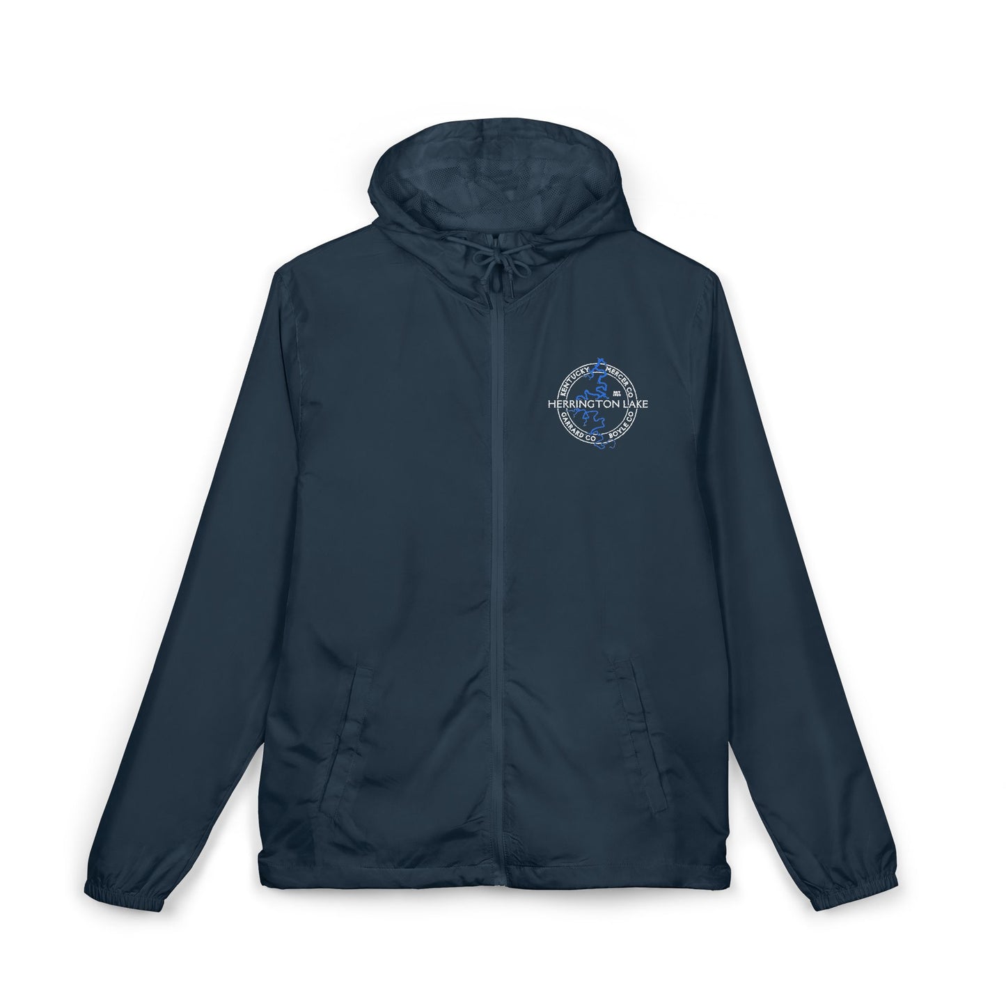 The "Classic" Herrington Lake and County Unisex Full-Zip Windbreaker Jacket