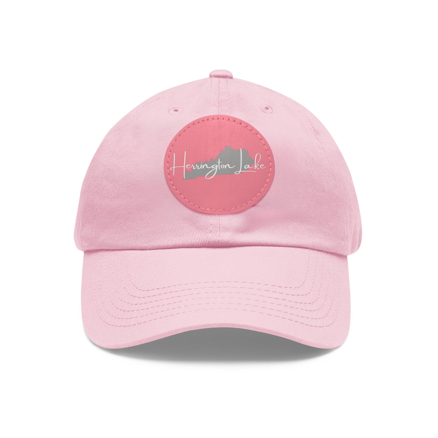 Herrington Lake Signature Collection Dad Hat with Leather Patch (Round)