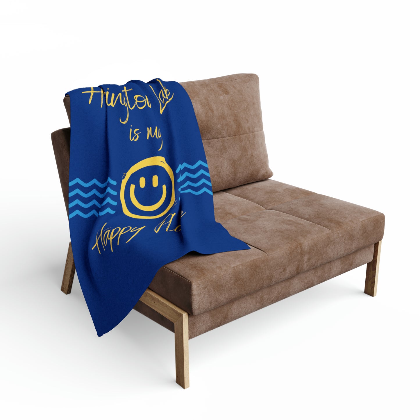 "Herrington Lake Is My Happy Place" Arctic Fleece Blanket