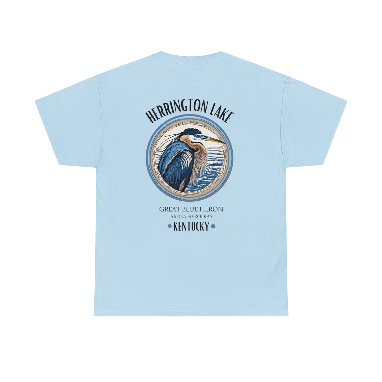 Great Blue Heron - Double-Sided Herrington Wildlife Collection Cotton Tee