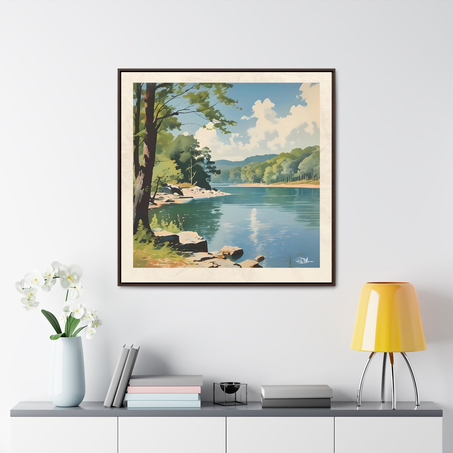 "Afternoon in the Cove" Gallery Canvas Wrap with Poplar Wood Frame