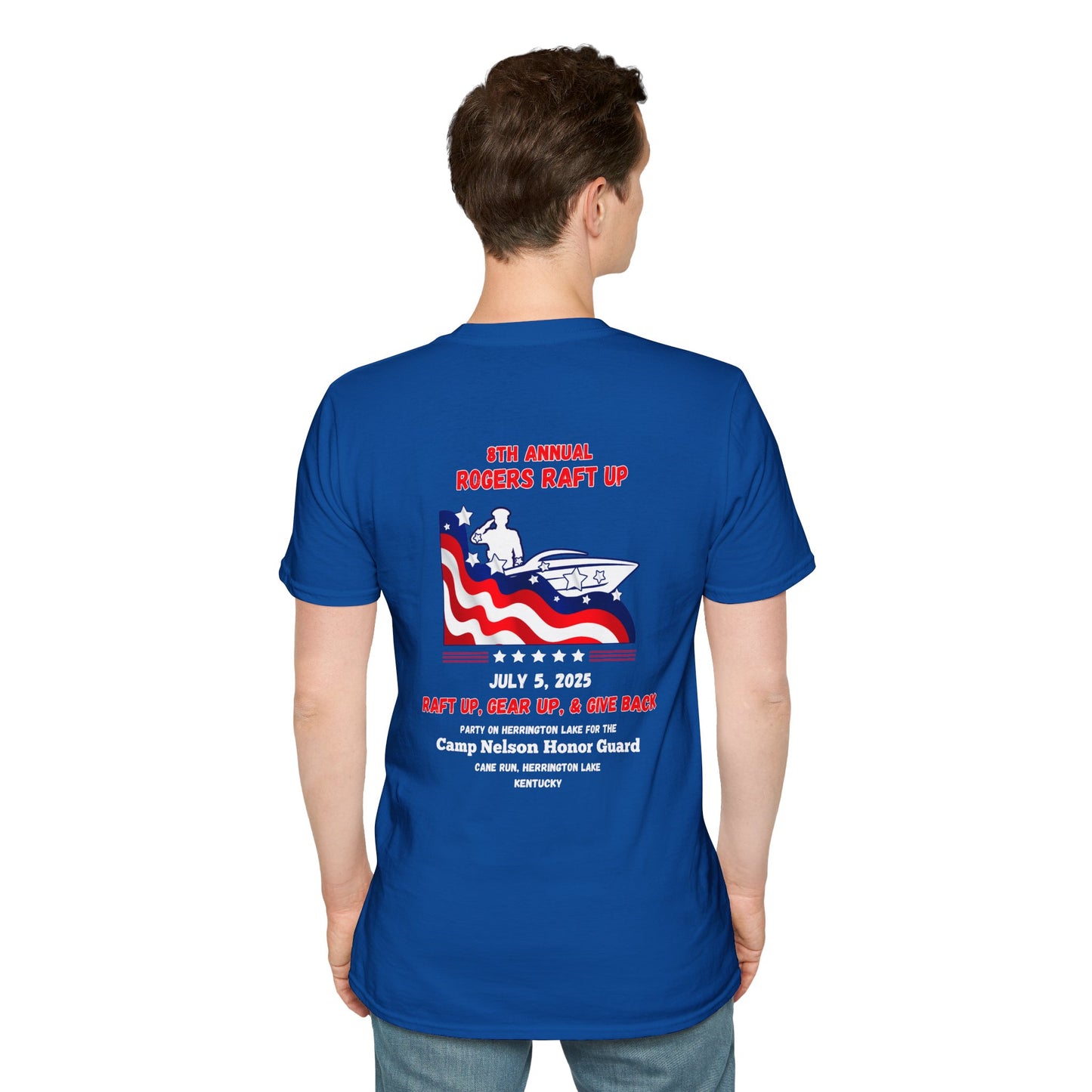 2025 Roger's Raft-Up for Camp Nelson Honor Guard 100% Ringspun Cotton UNISEX Double-Sided Tee