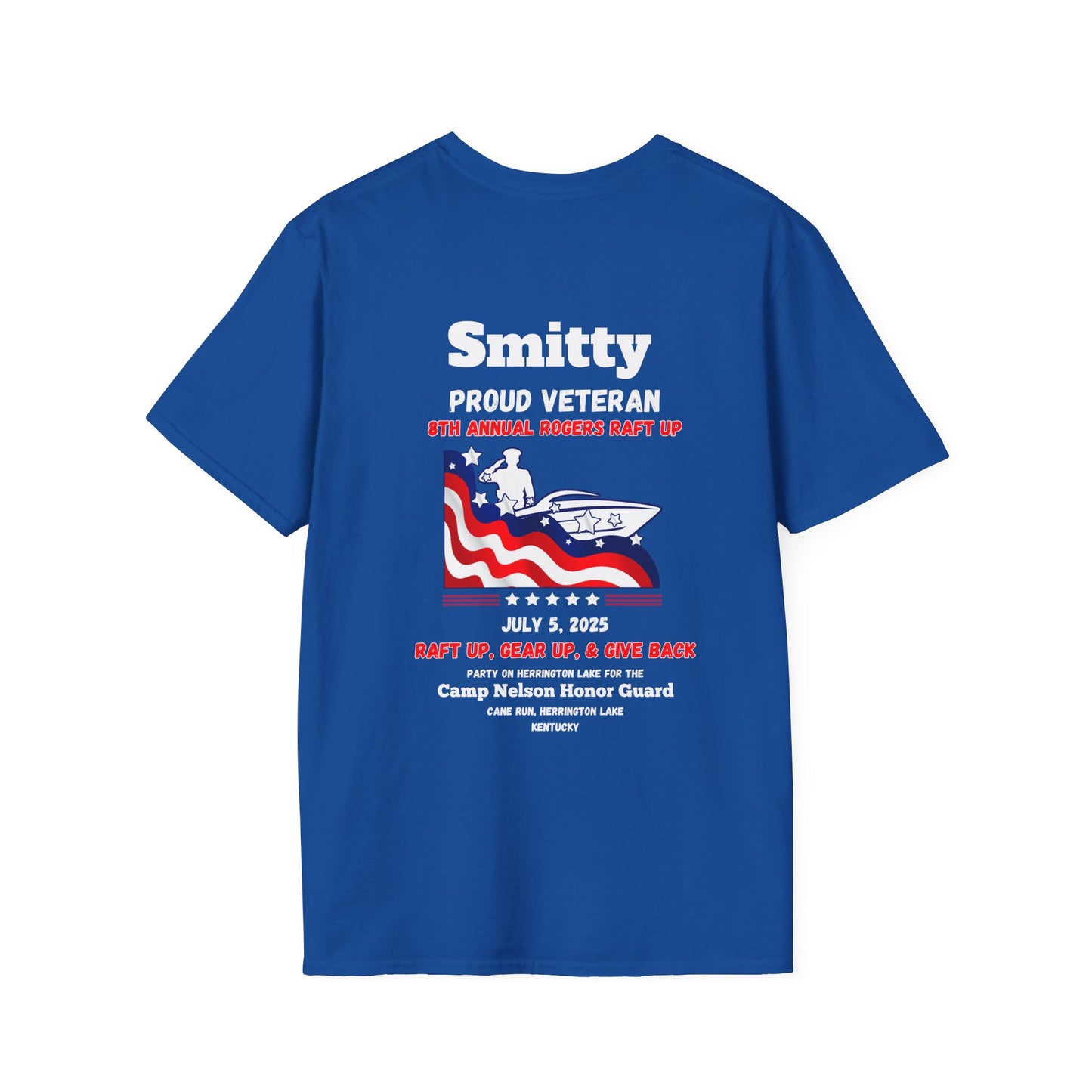 VETERANS 2025 Roger's Raft-Up for Camp Nelson Honor Guard 100% Ringspun Cotton UNISEX Double-Sided Tee