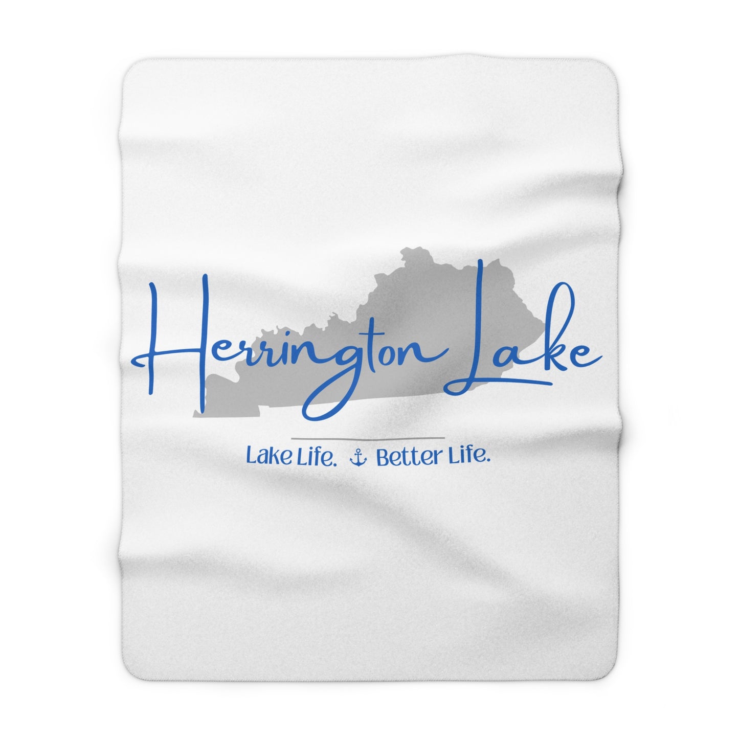 Herrington Lake Signature Collection Sherpa Fleece Blanket (White)