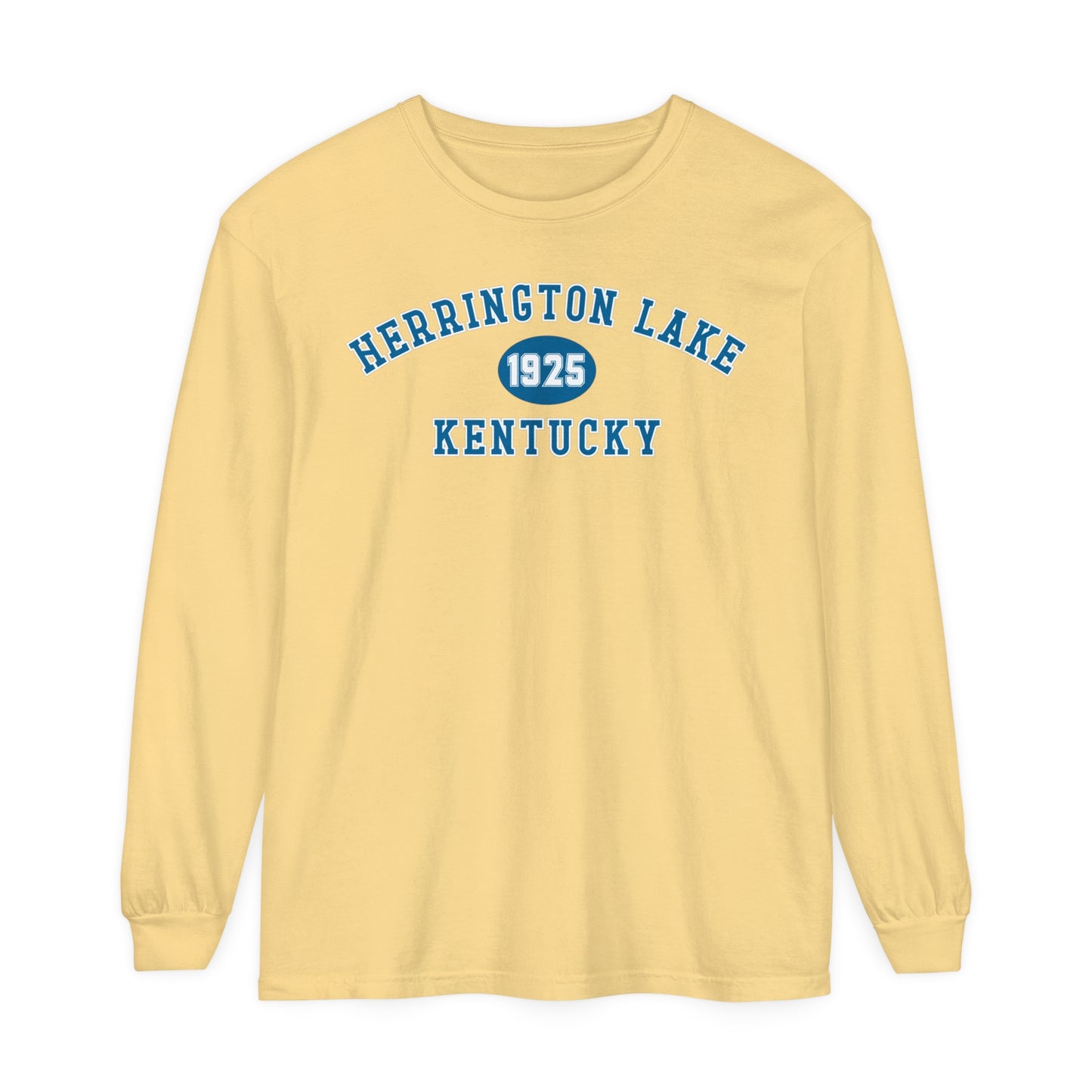 Herrington Lake SPRING PASTEL Collegiate Collection Garment-Dyed Premium Comfort Colors™ Long Sleeve T-Shirt