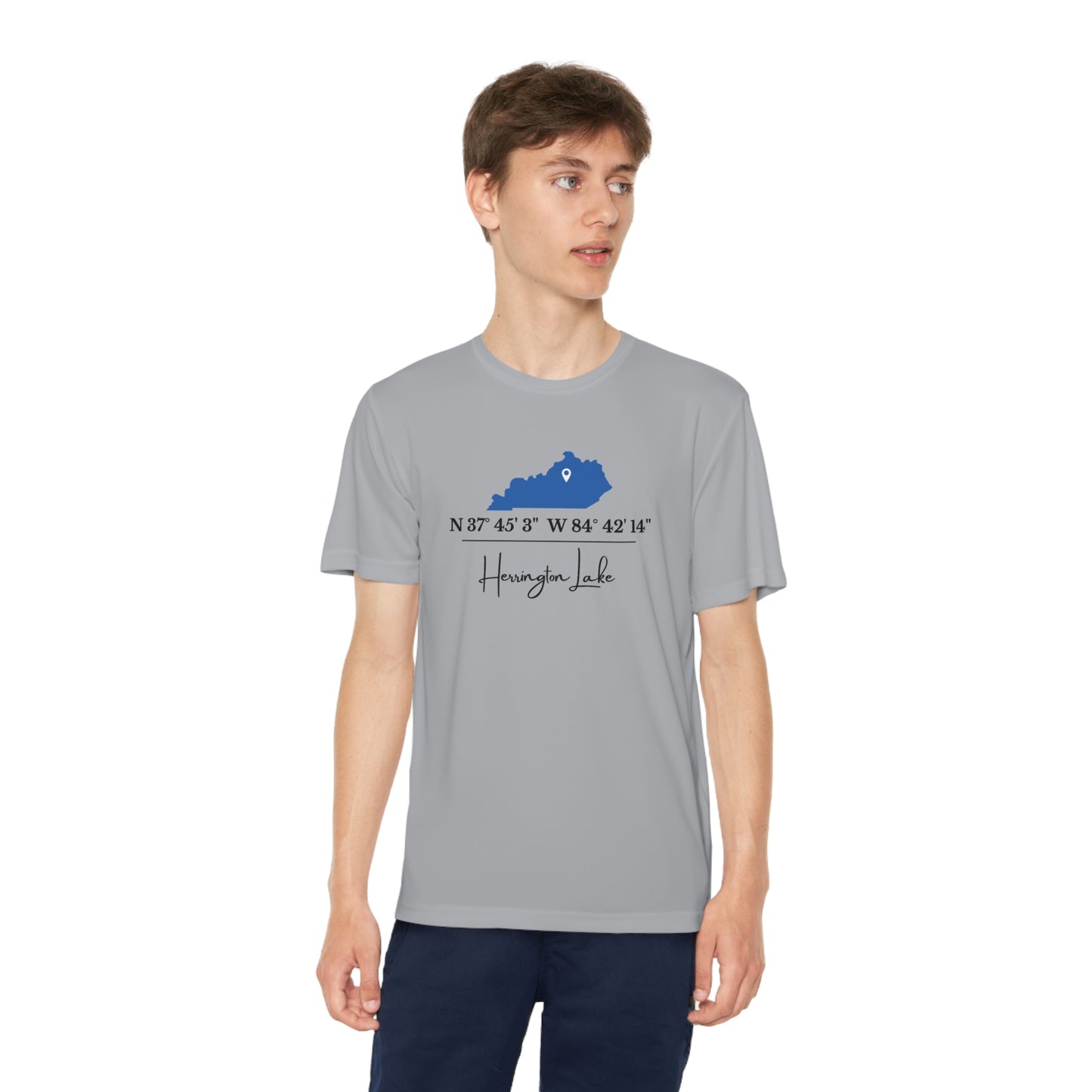 Herrington Lake Coordinates Youth Moisture Wicking Competitor Tee