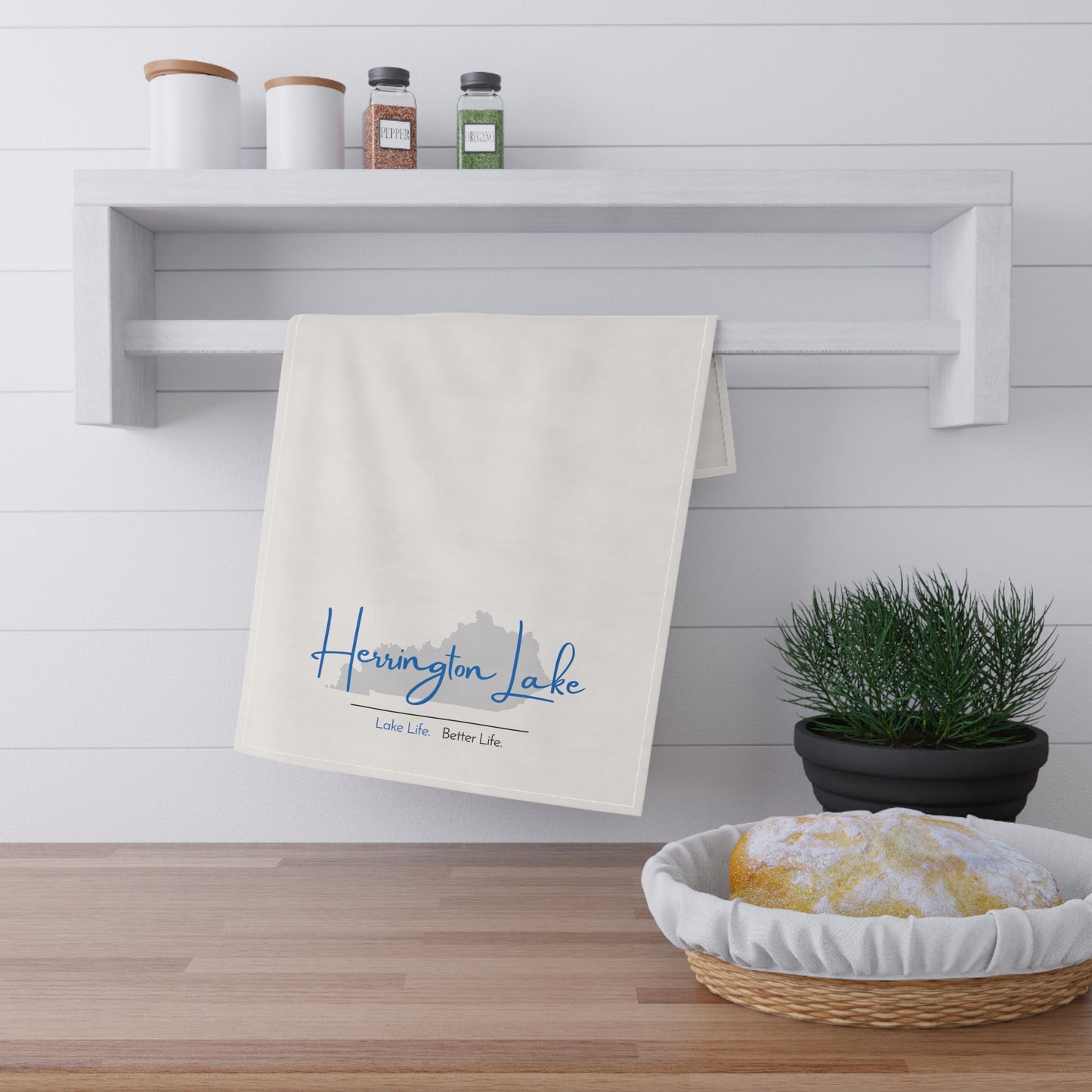 Herrington Lake Signature Collection Kitchen Towel - White