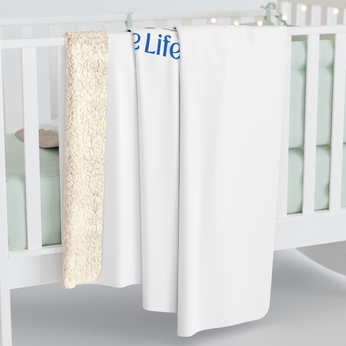 Herrington Lake Signature Collection Sherpa Fleece Blanket (White)