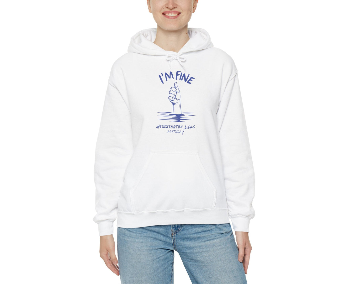 "I'm FINE!" Iconica Collection Unisex Heavy Blend™ Hooded Sweatshirt (Includes HLCL Donation!)