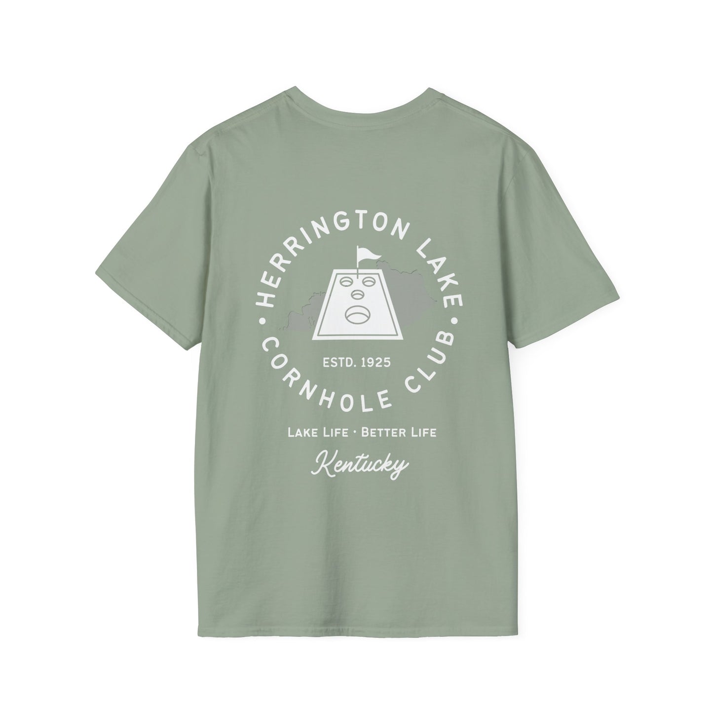 HLKY Cornhole Club Soft Ringspun Cotton Double-Sided Tee