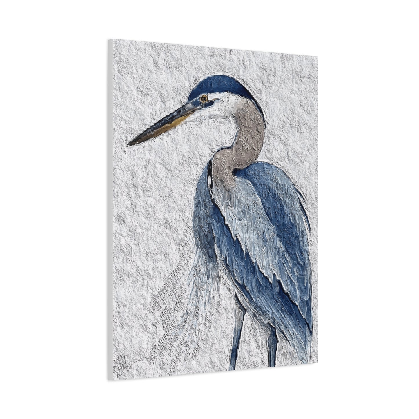 "Icon of Herrington: The Blue Heron" Digital Print on Matte Canvas, Stretched, 1.25"