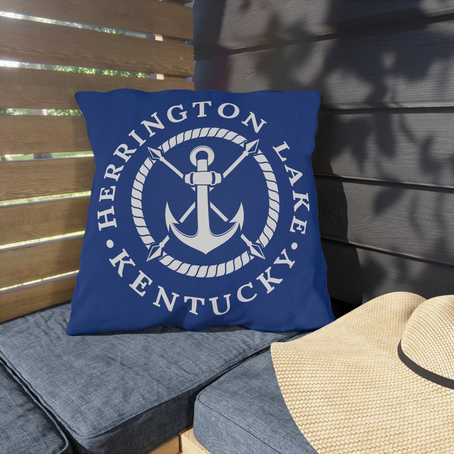 Herrington Lake Anchor Outdoor Pillows in Blue