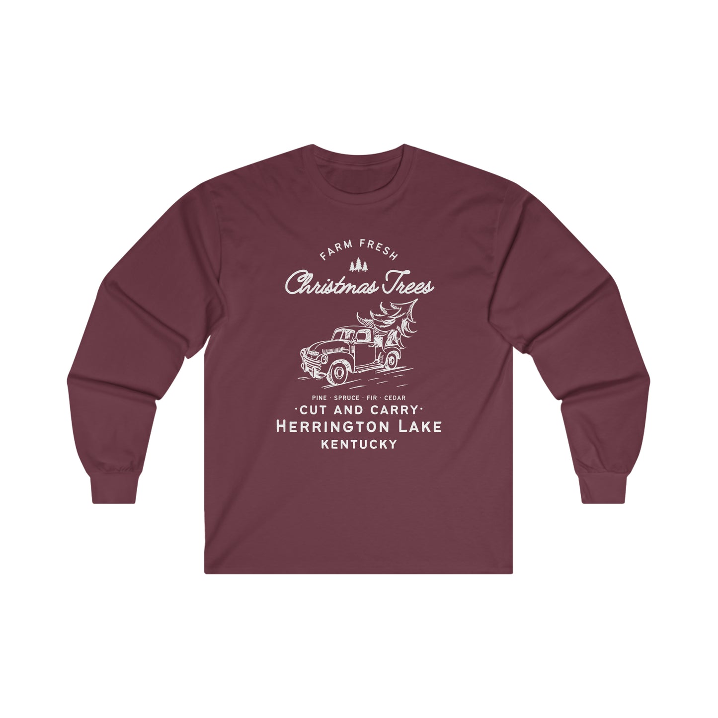 "Herrington Lake Christmas Trees" Ultra Cotton Long Sleeve Tee