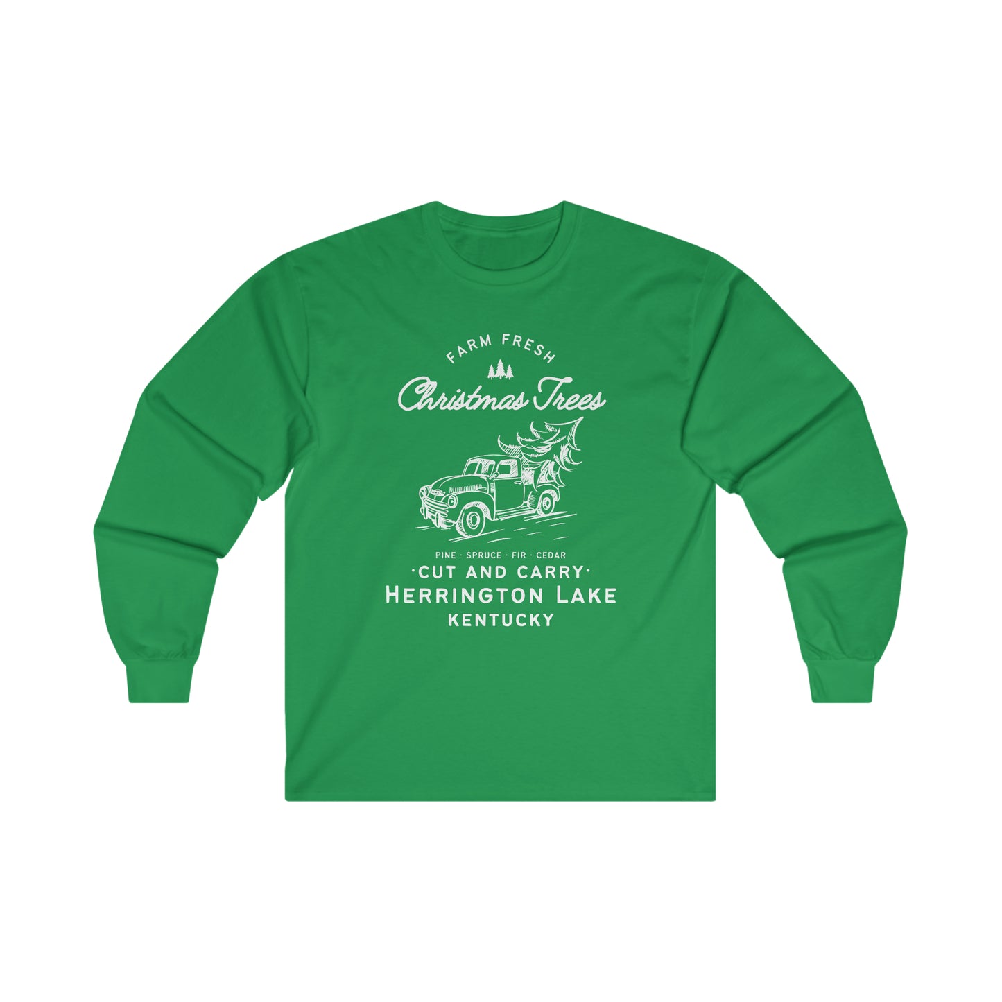 "Herrington Lake Christmas Trees" Ultra Cotton Long Sleeve Tee